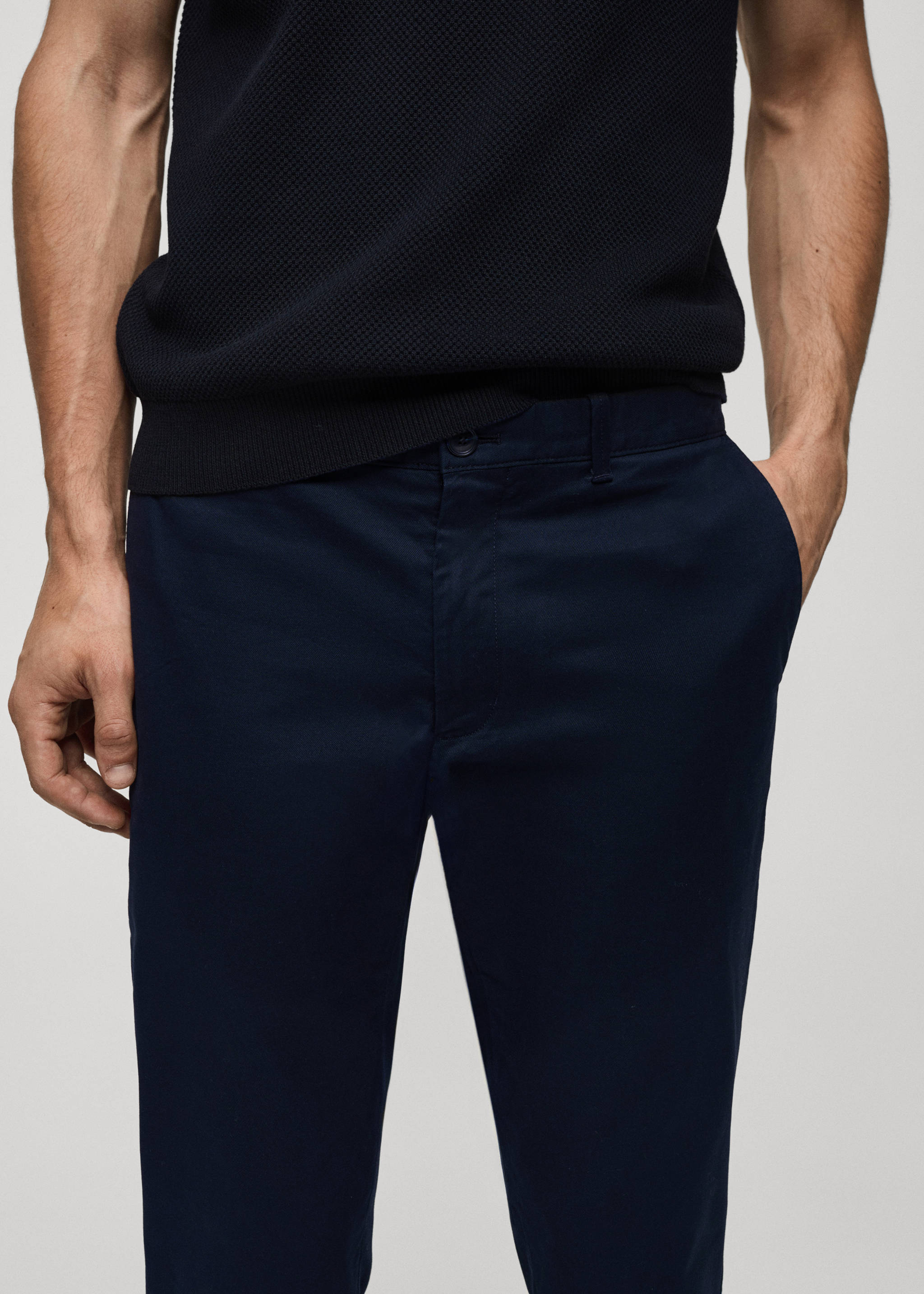 Slim fit serge chino pants - Details of the article 1