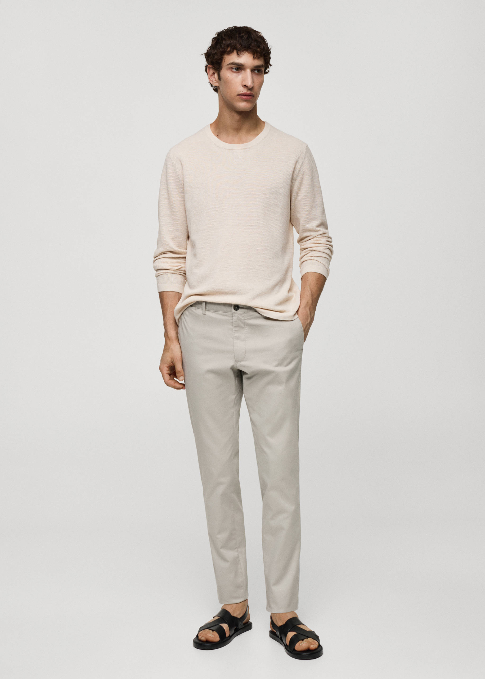 Slim fit serge chino pants - General plane