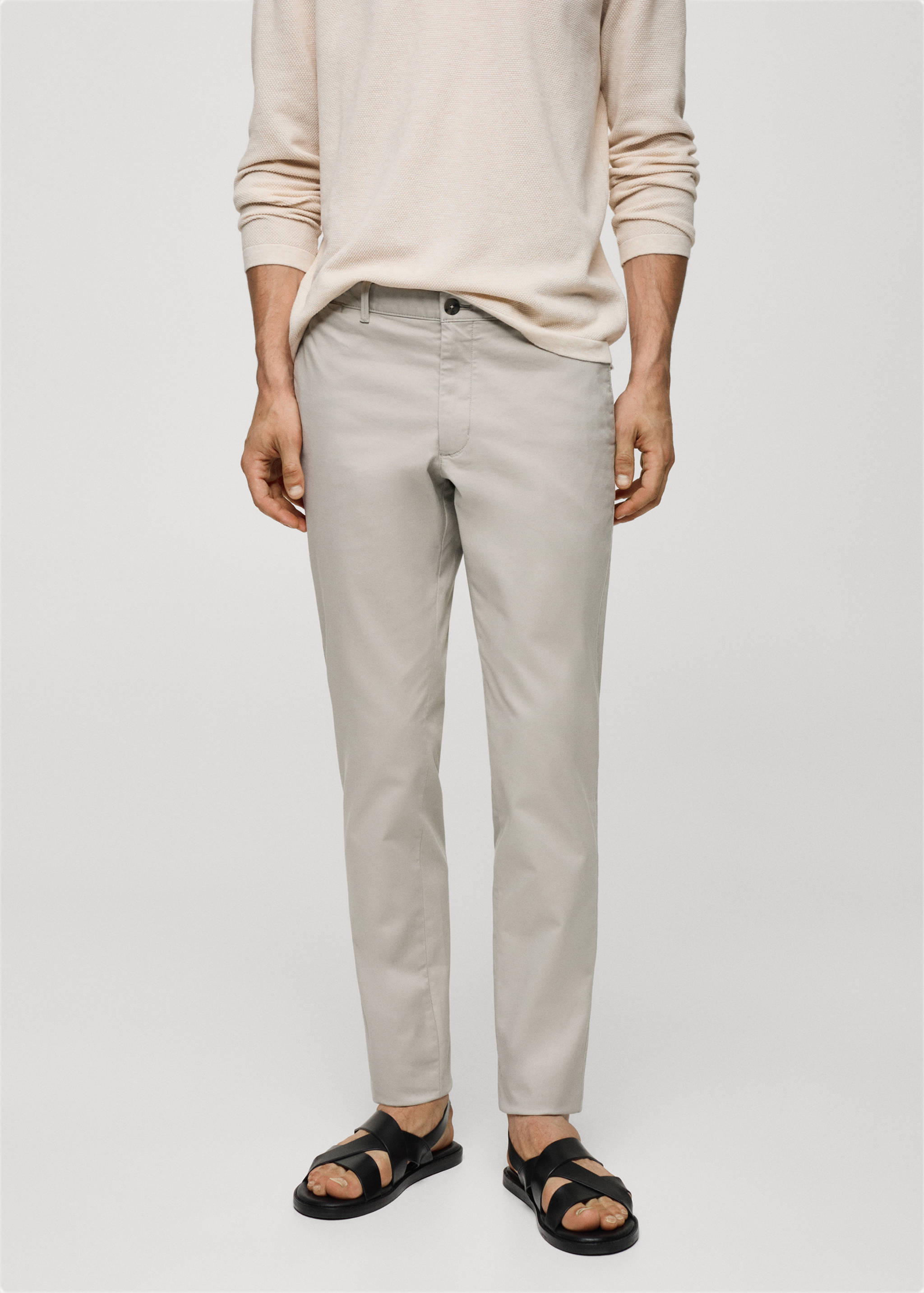 Slim fit serge chino pants - Medium plane