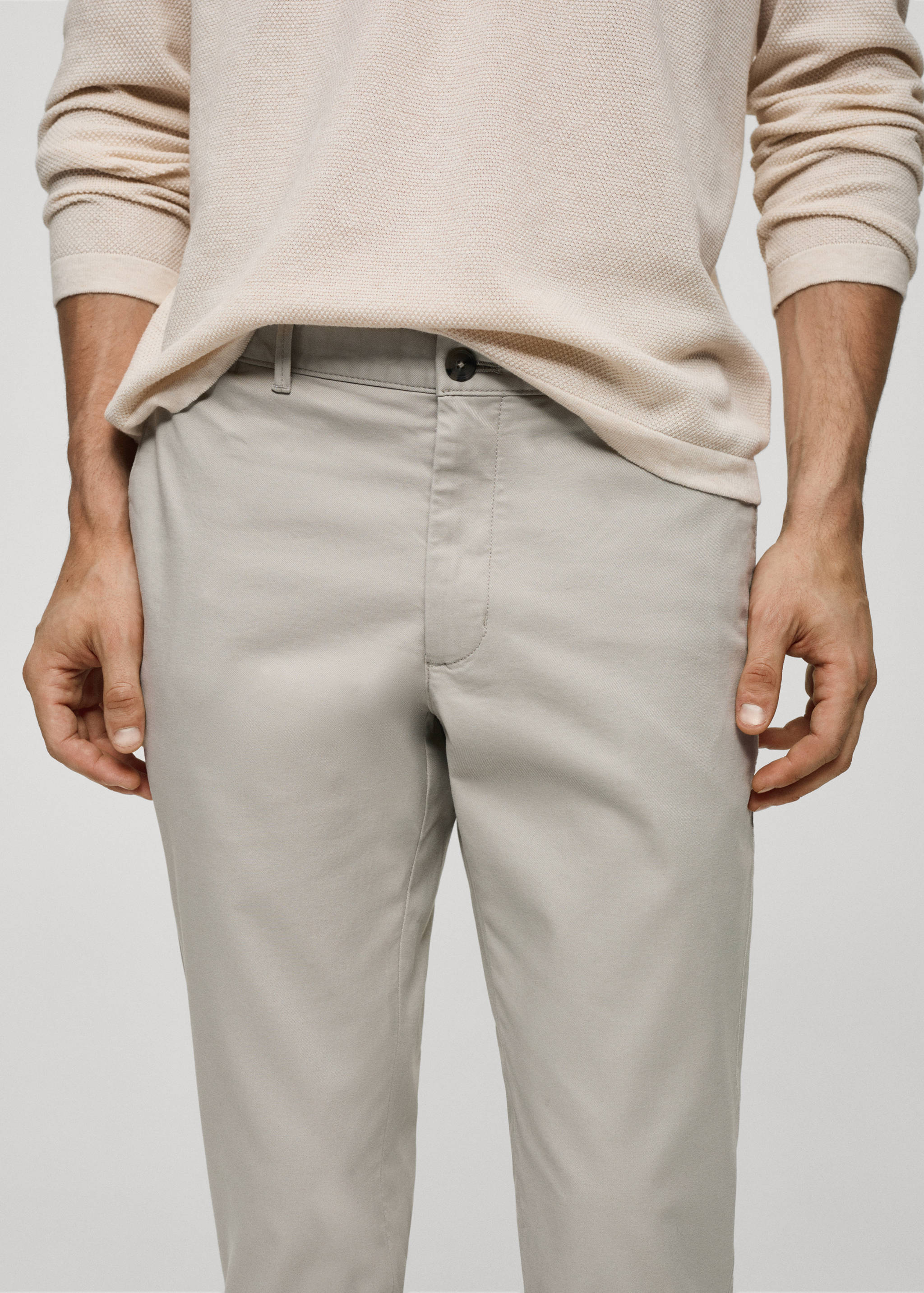 Slim fit serge chino pants - Details of the article 1