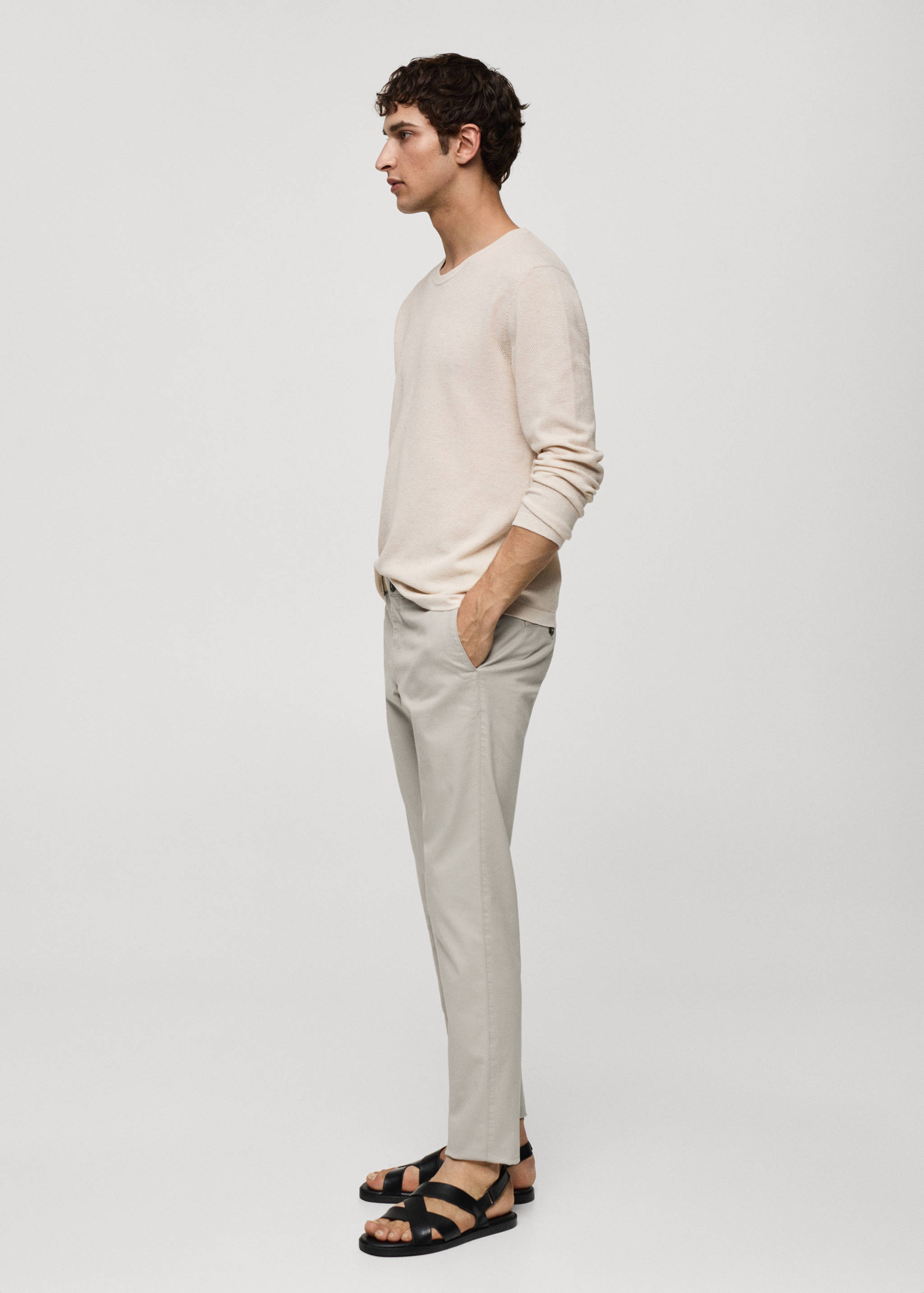 Slim fit serge chino pants - Details of the article 2