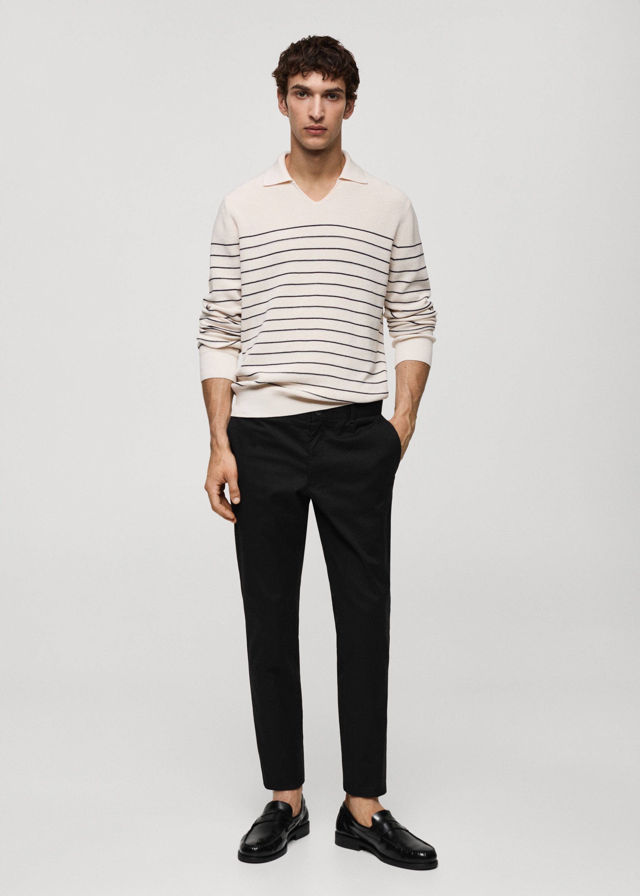 Slim fit serge chino pants - General plane