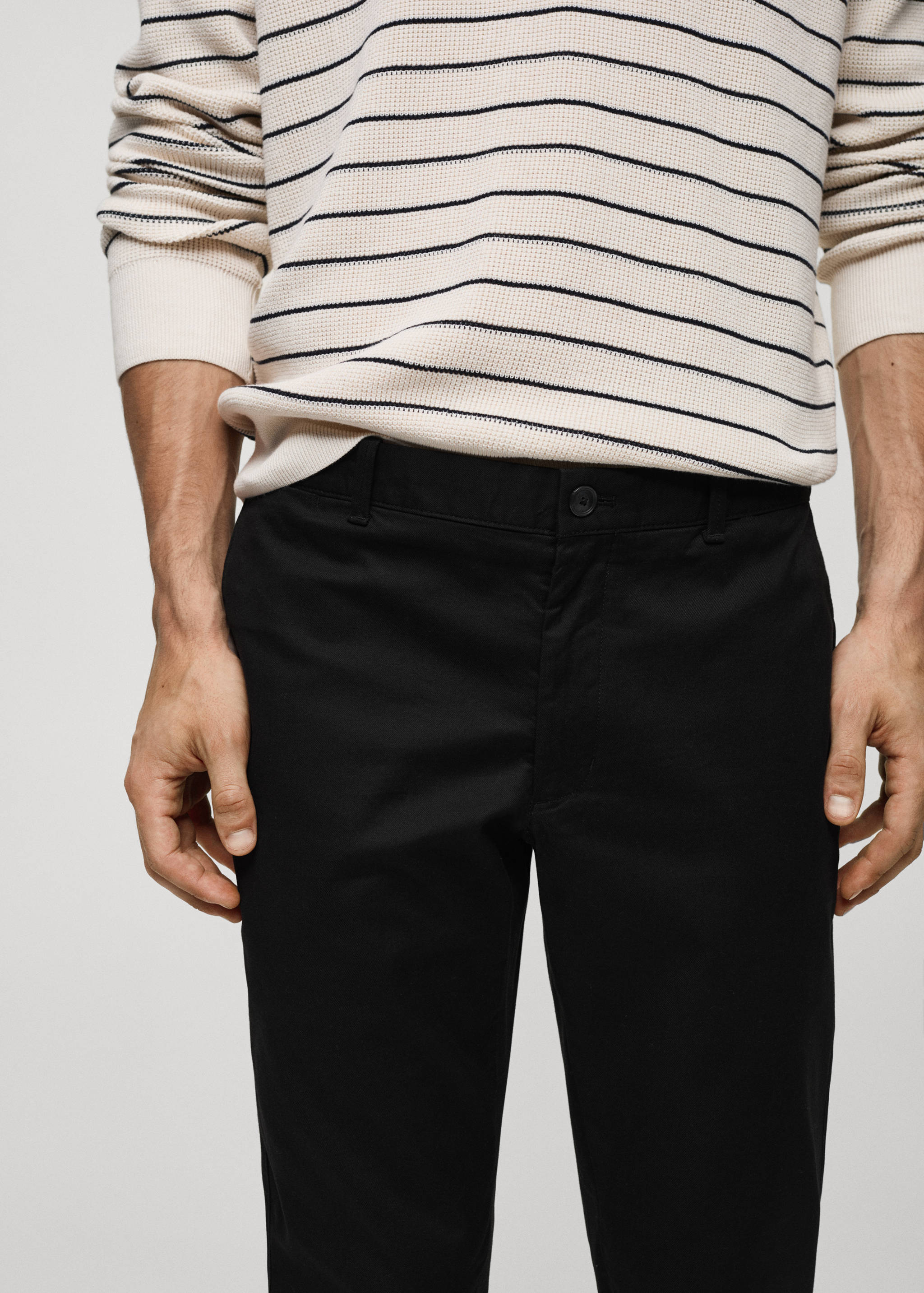 Slim fit serge chino pants - Details of the article 1