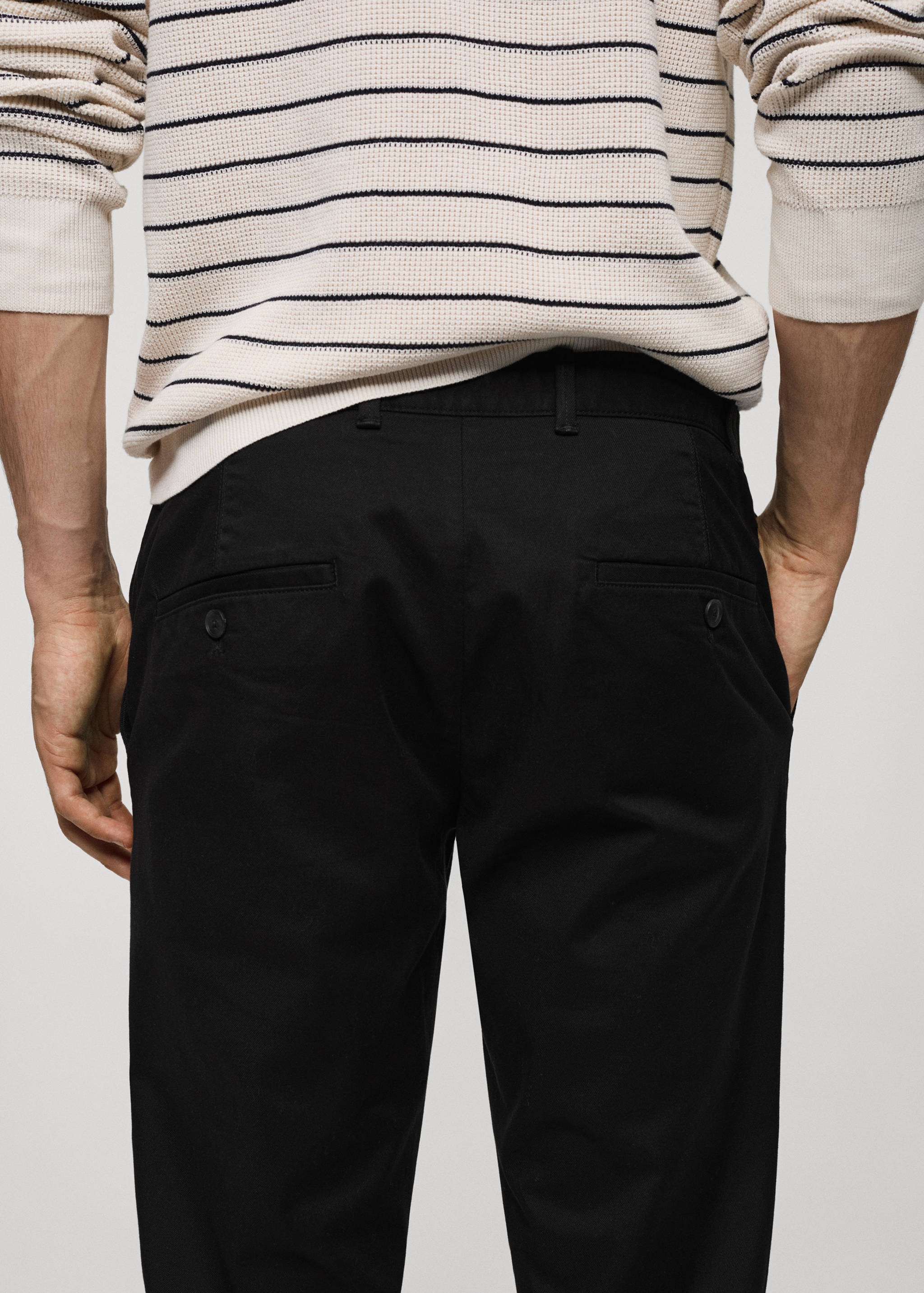 Slim fit serge chino pants - Details of the article 4