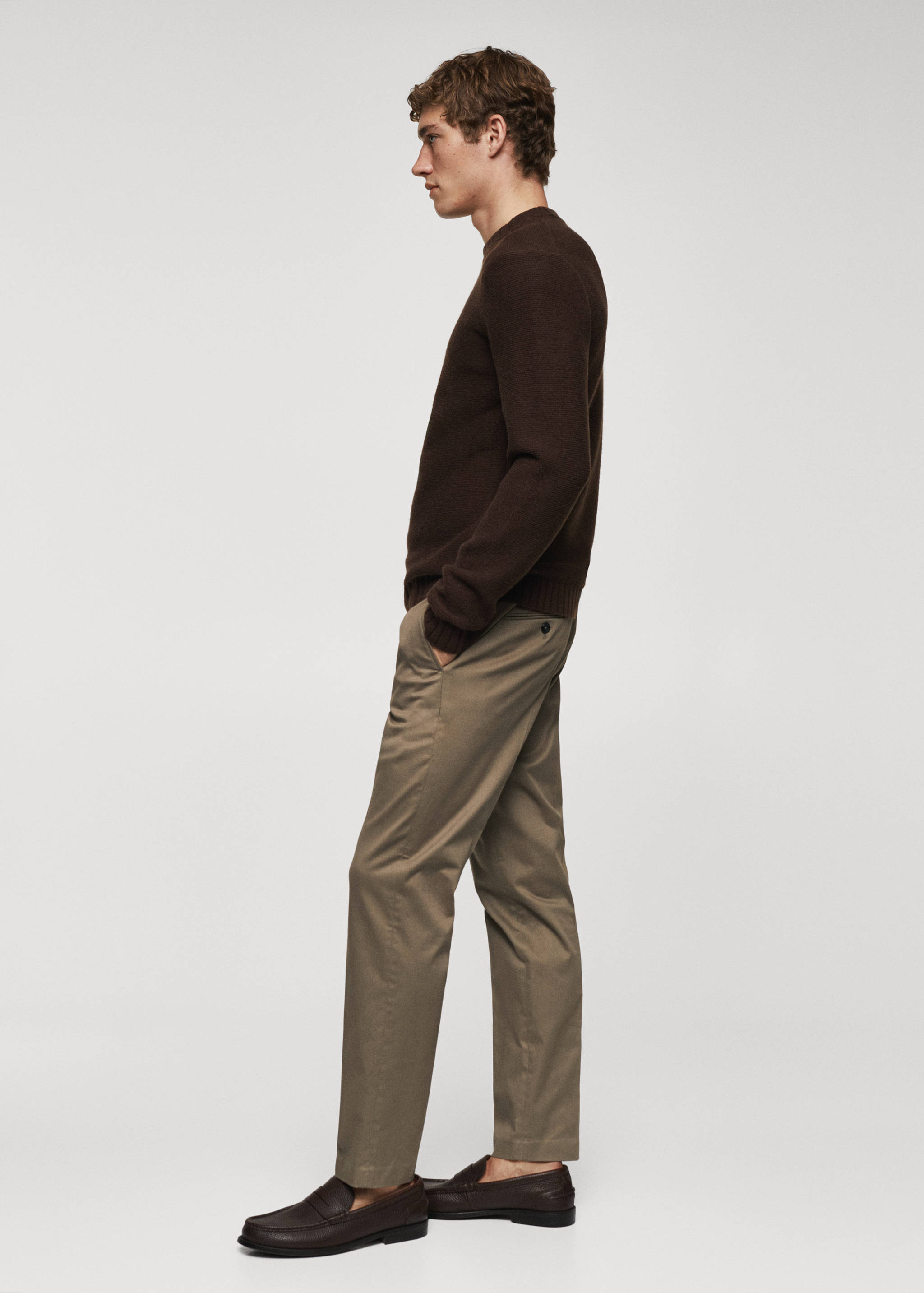 Pantalon coton slim-fit pinces - Détail de l'article 2