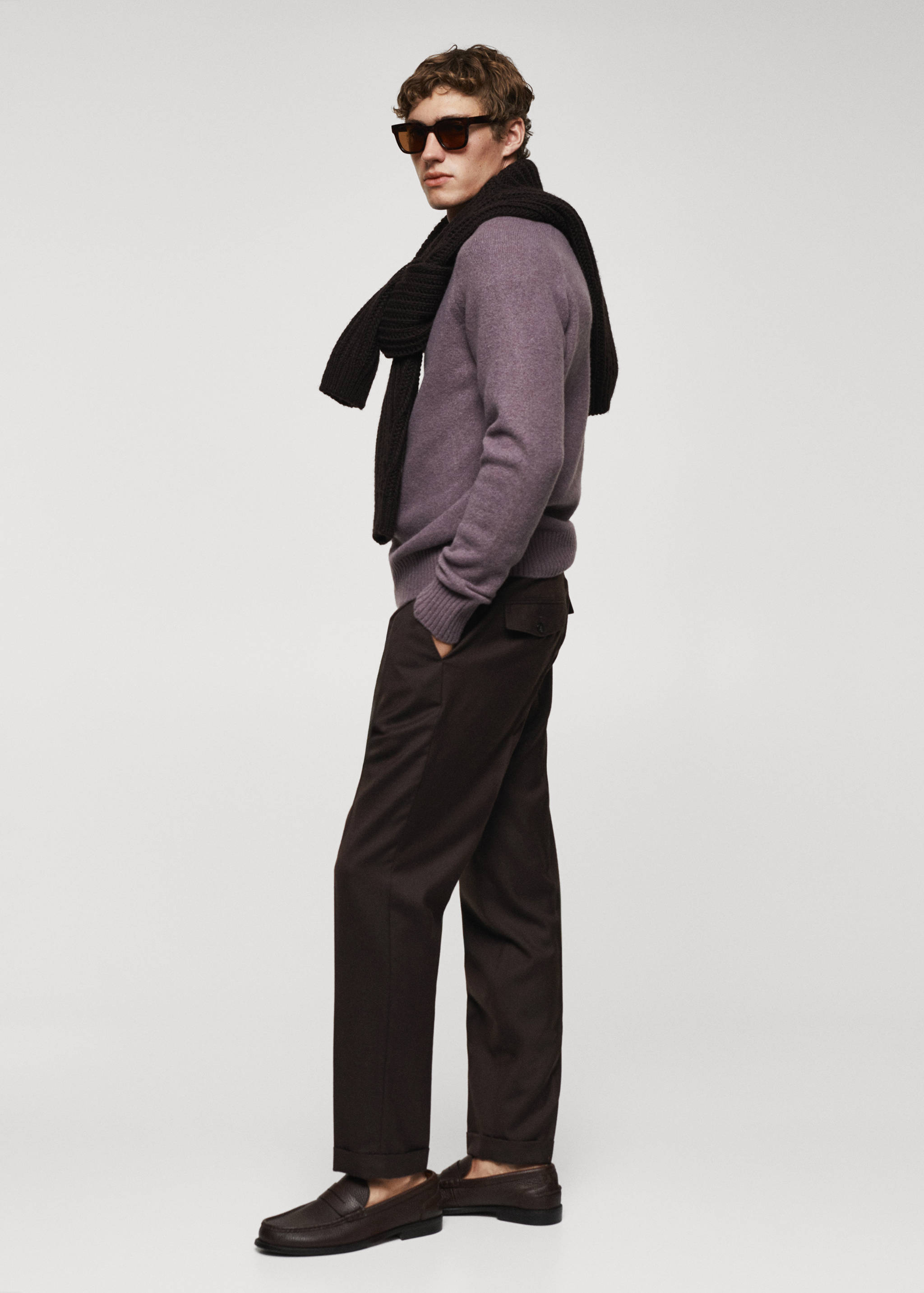 Pantalon laine pinces pattes de serrage - Détail de l'article 2