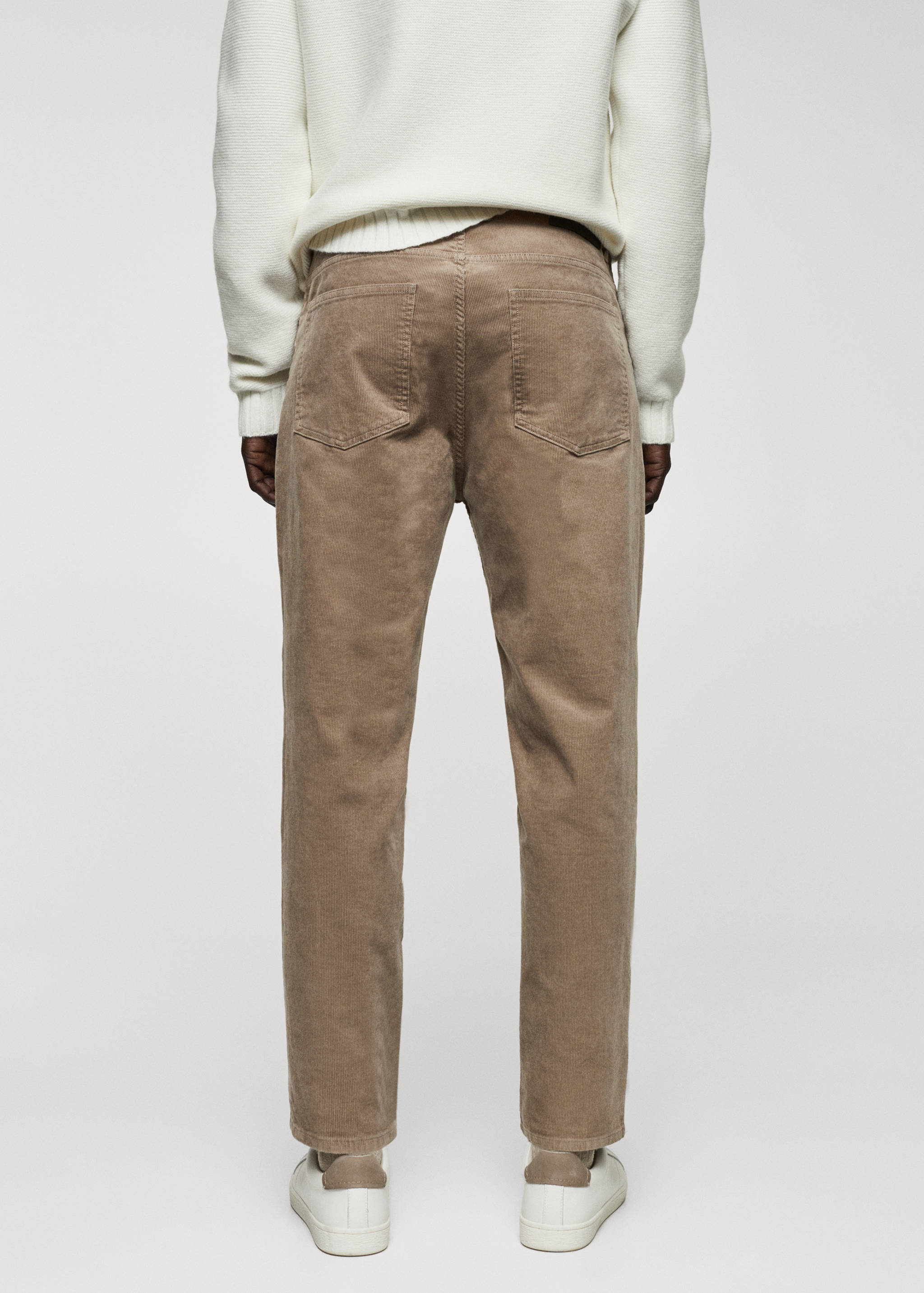 Micro-corduroy slim-fit trousers - Reverse of the article