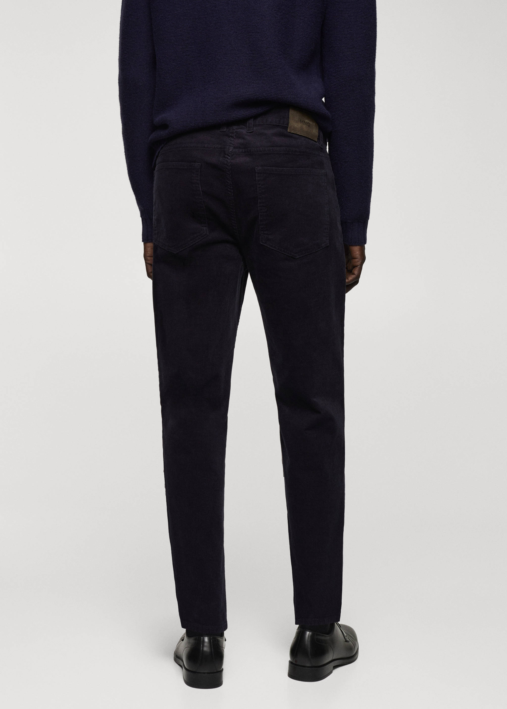 Micro-corduroy slim-fit trousers - Reverse of the article