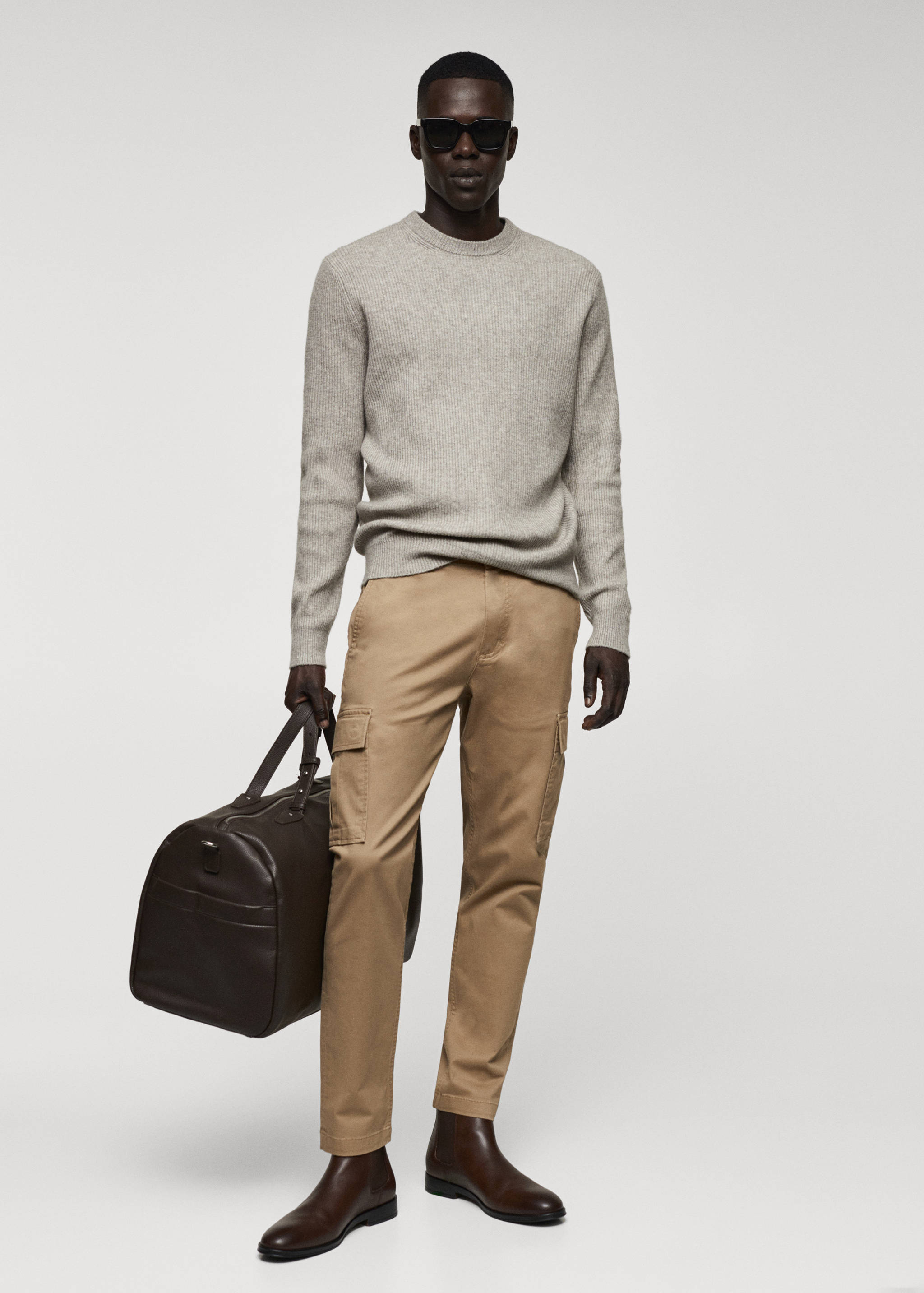 Pantalón cargo algodón slim fit - Plano general