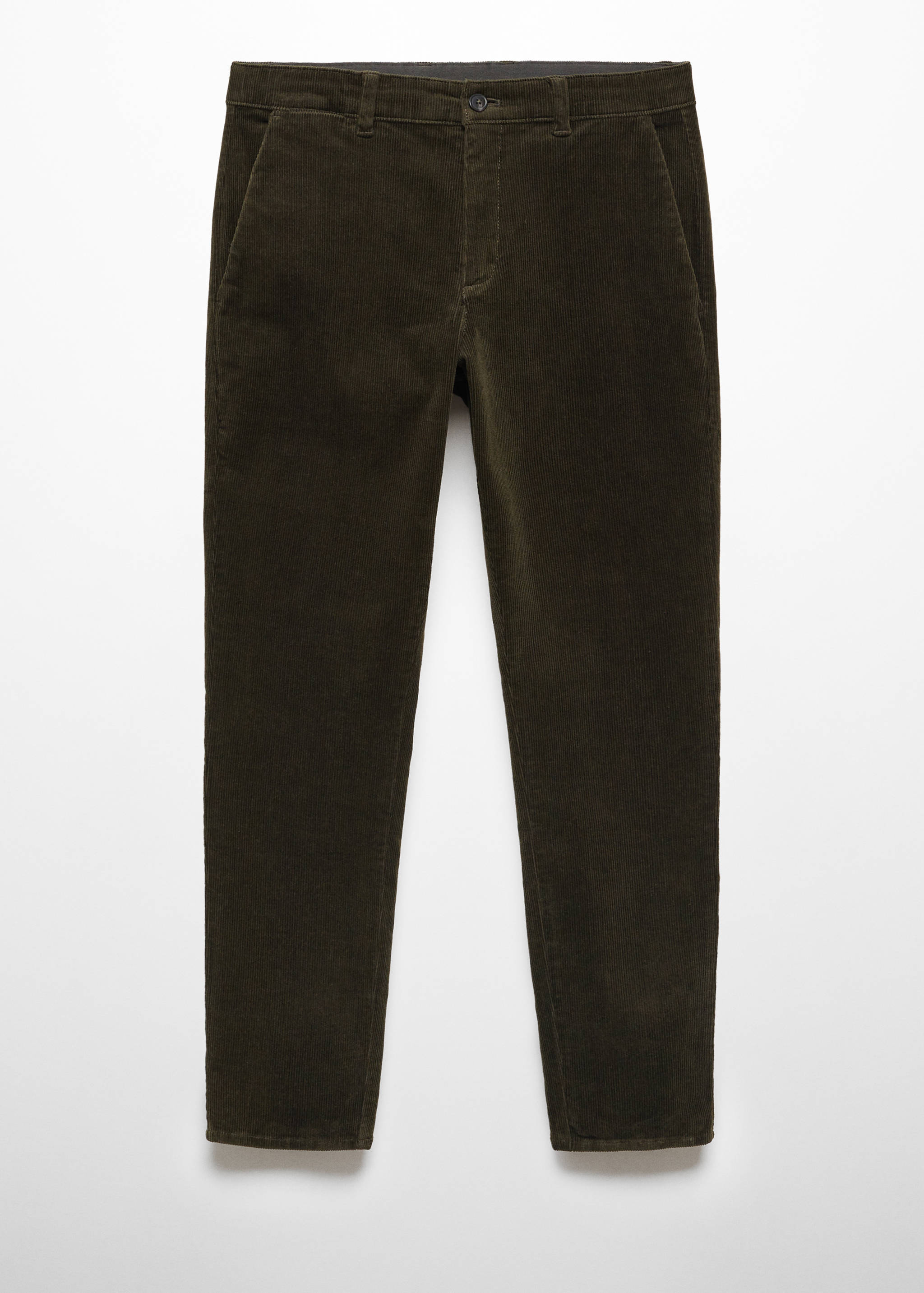 Corduroy slim-fit trousers with drawstring - Article without model