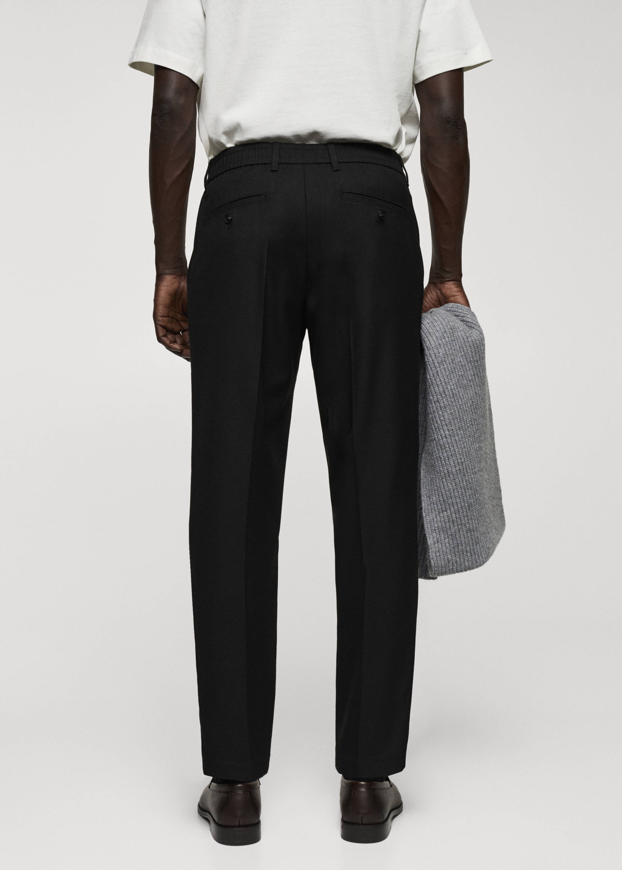 Pantalon coton slim-fit pinces - Verso de l’article