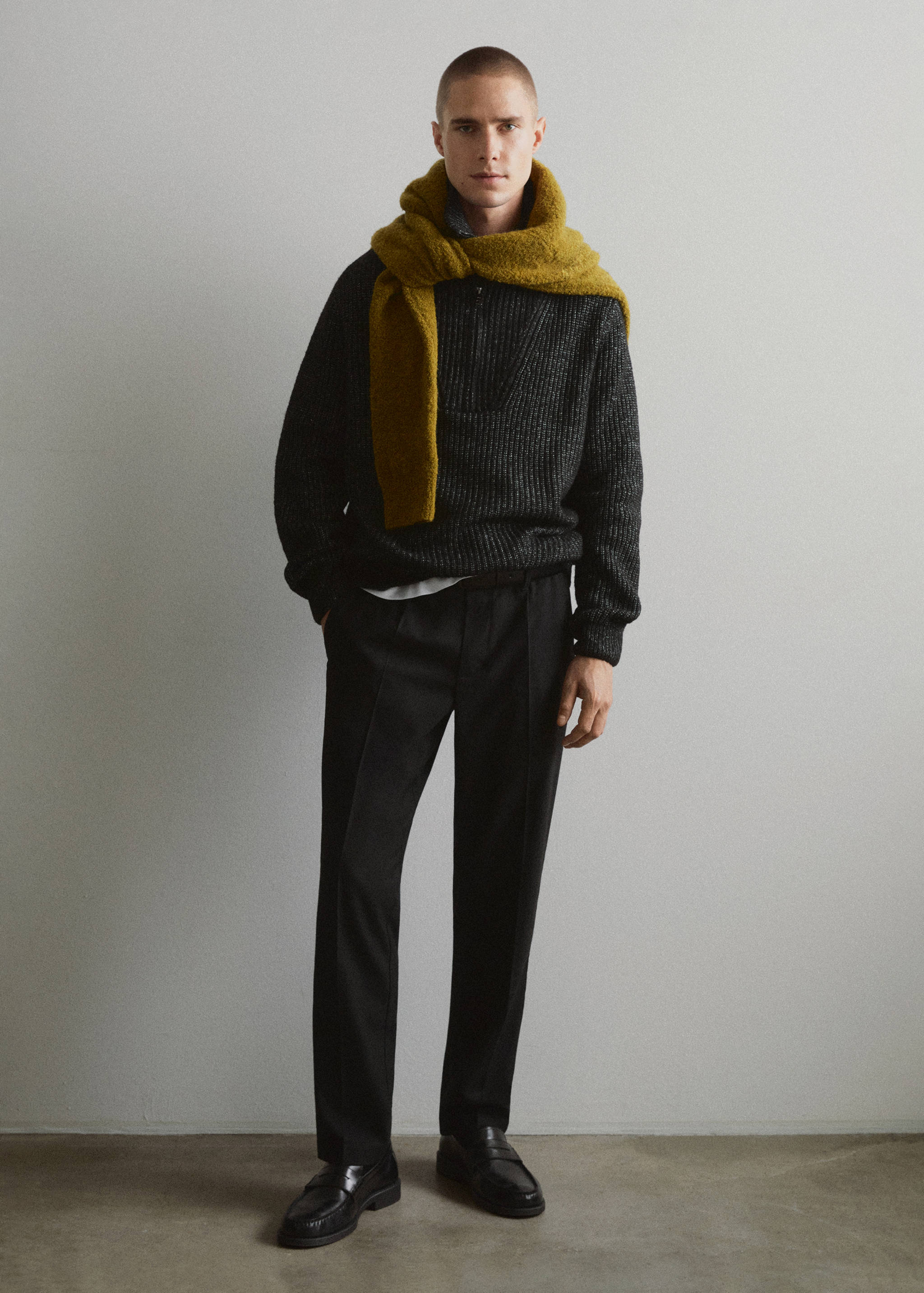 Pantalon coton slim-fit pinces - Détail de l'article 6