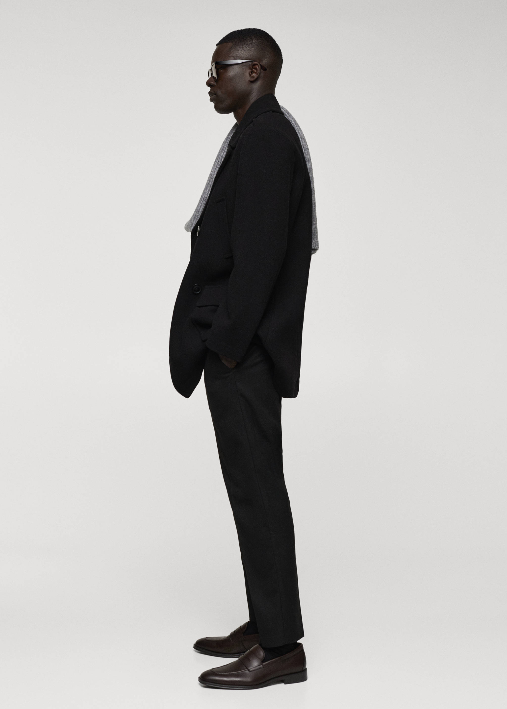 Pantalon coton slim-fit pinces - Détail de l'article 2