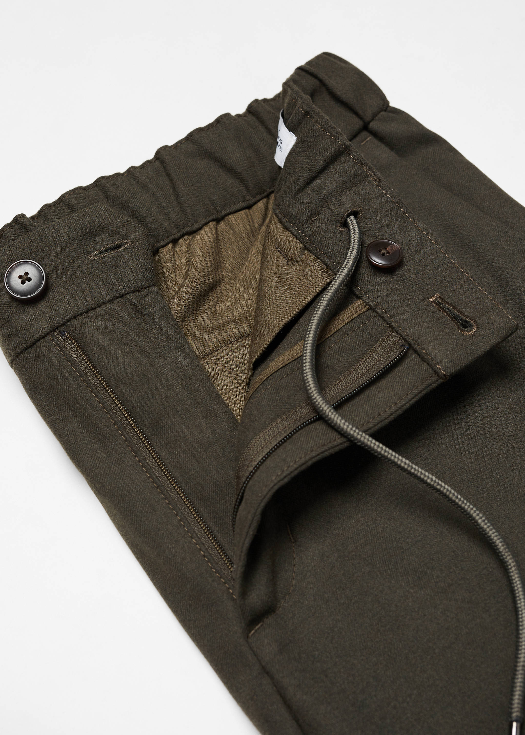 Slim-fit jogger trousers with drawstring - Details of the article 8