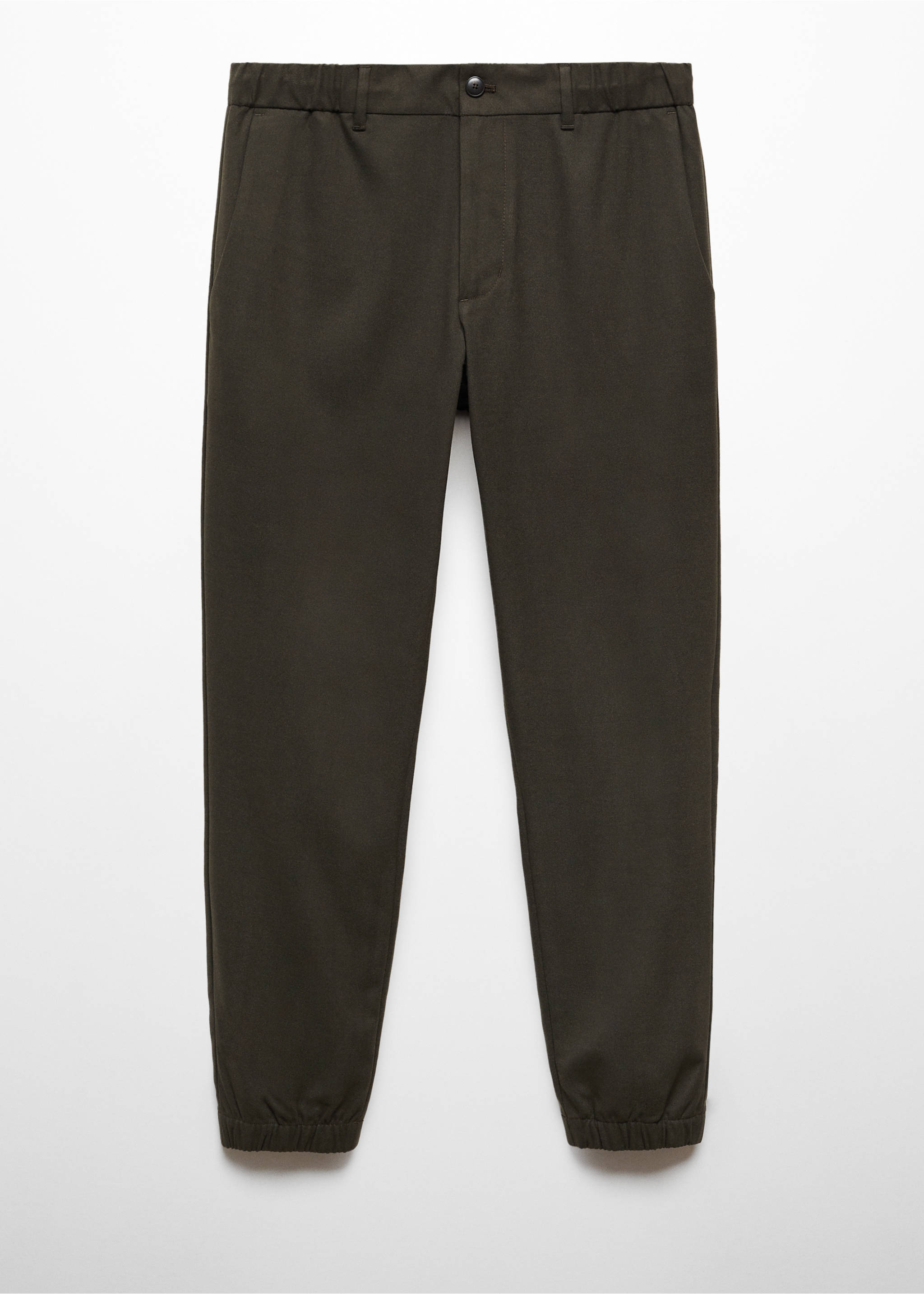 Pantalón jogger slim fit cordón - Artículo sin modelo, Khaki. Ref: 67000634-00.