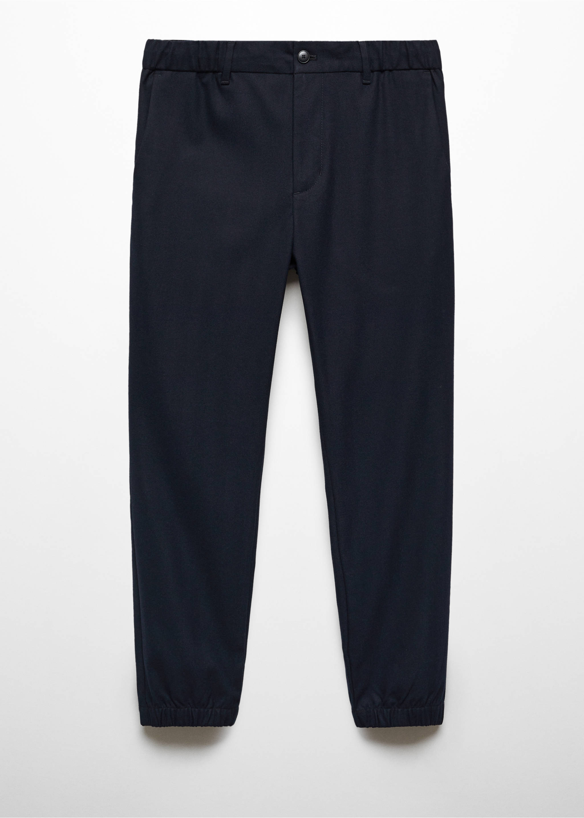 Slim-fit jogger trousers with drawstring - Article without model, Navy. Ref: 67000634-00.