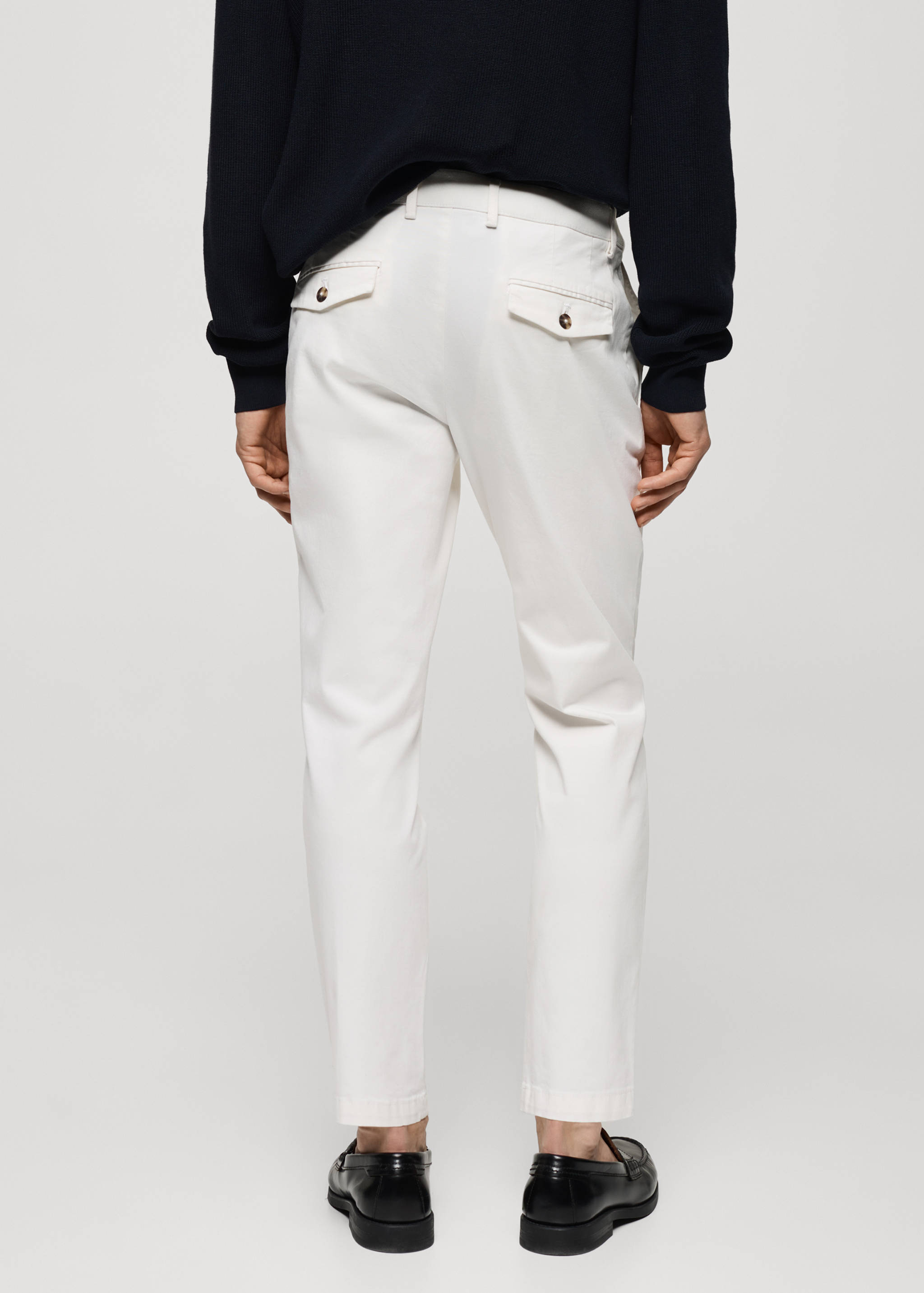 Cotton tapered crop trousers - Reverse of the article