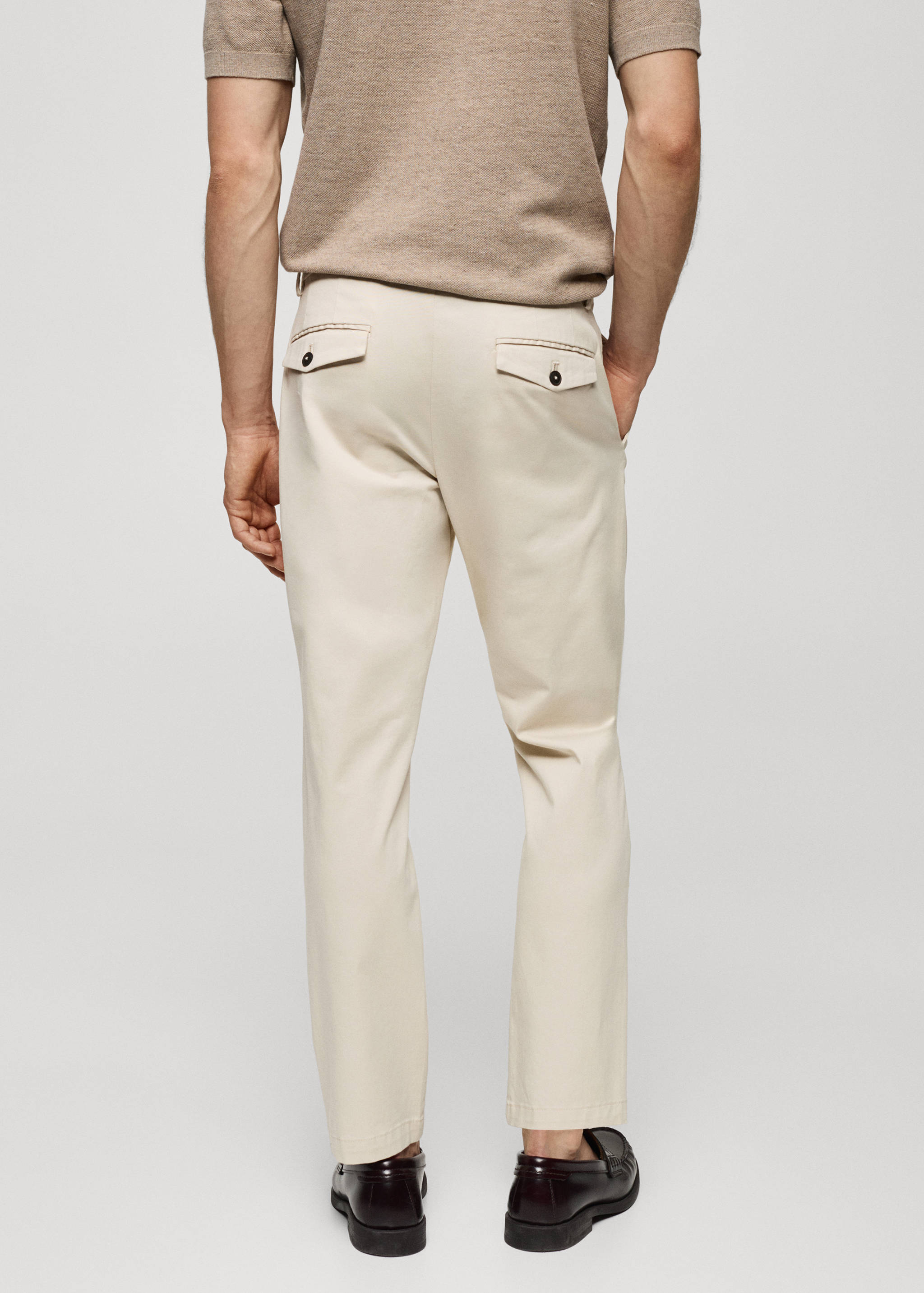 Cotton tapered crop trousers - Reverse of the article