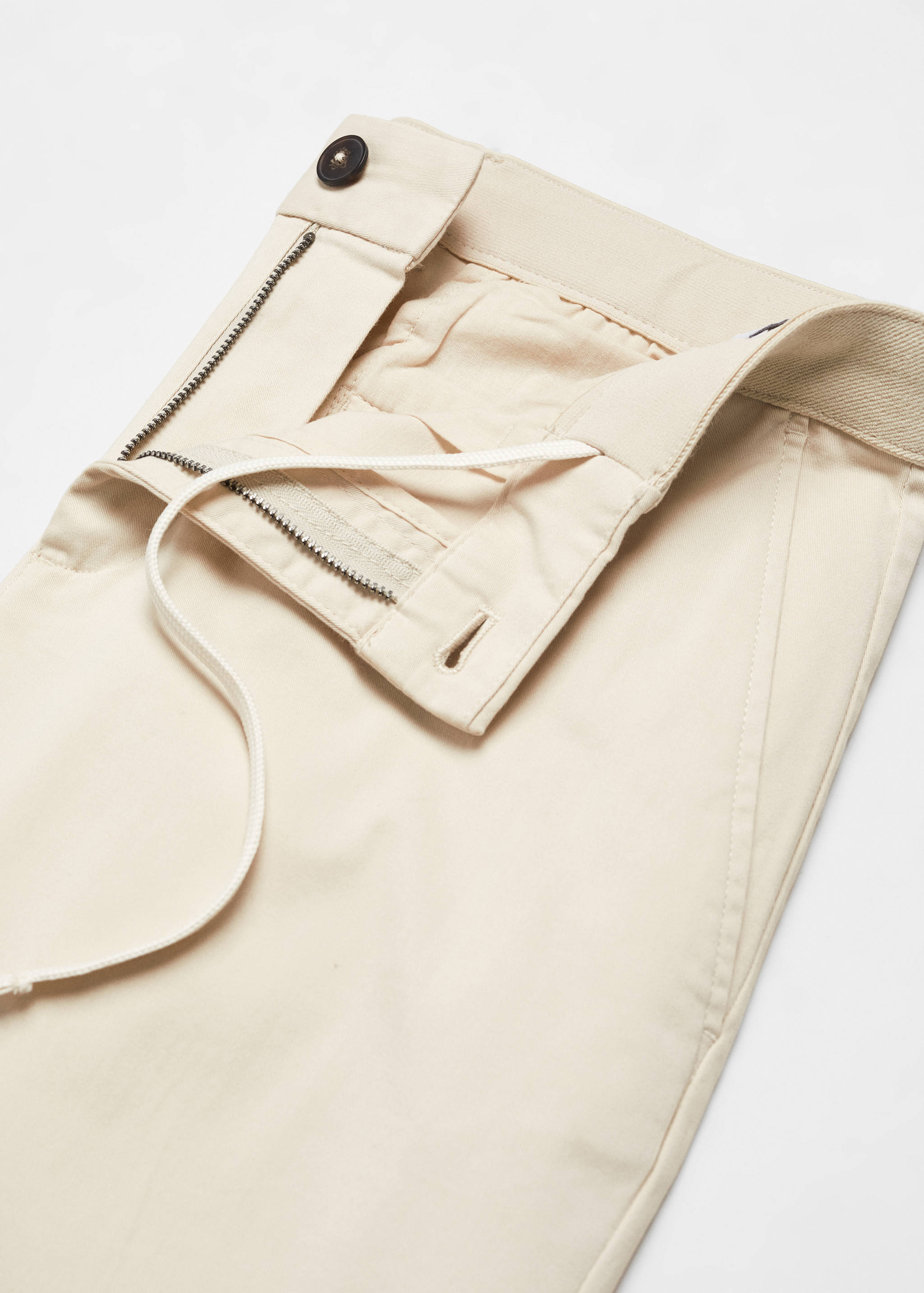 Cotton tapered crop trousers - Details of the article 8