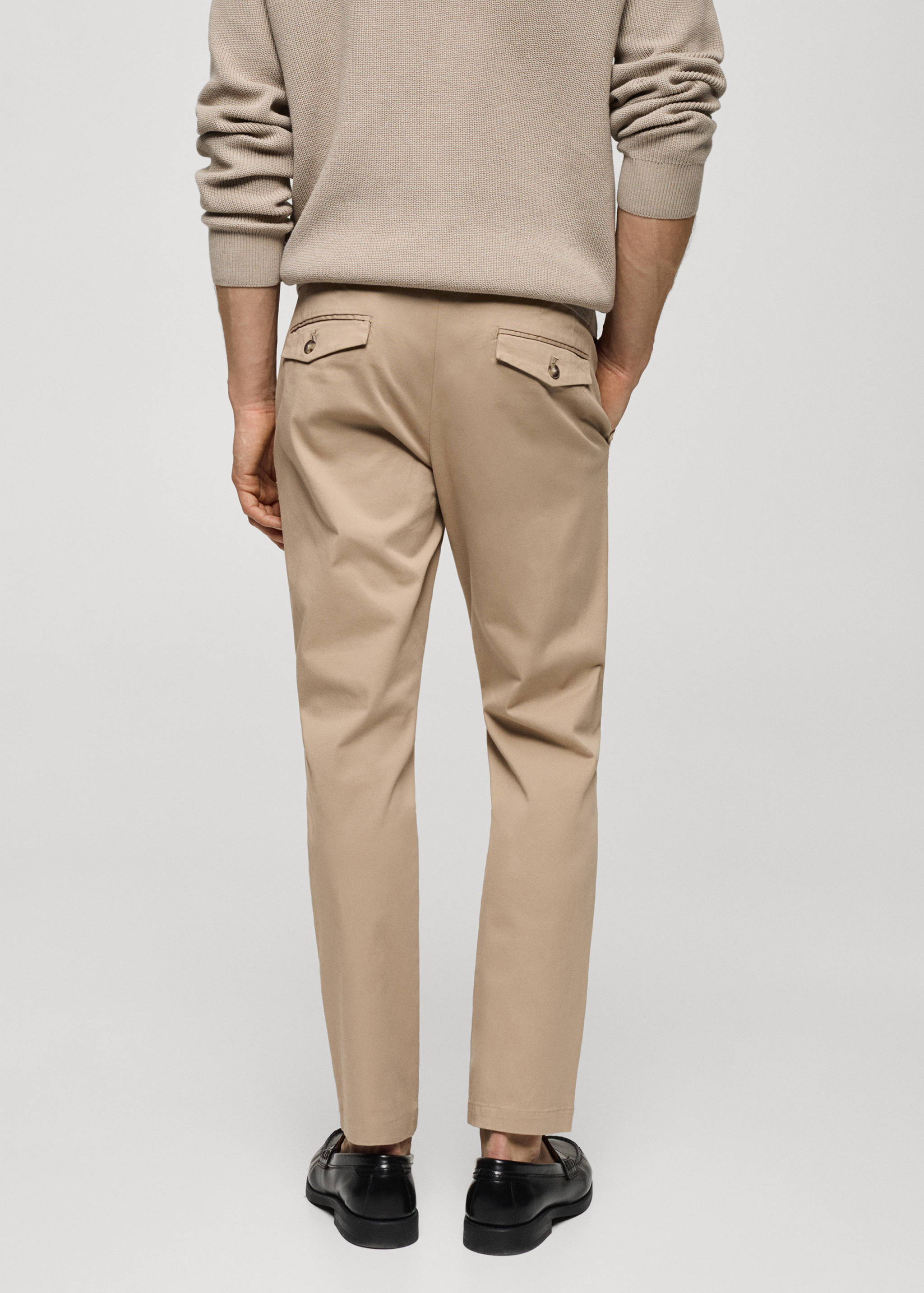 Cotton tapered crop trousers - Reverse of the article