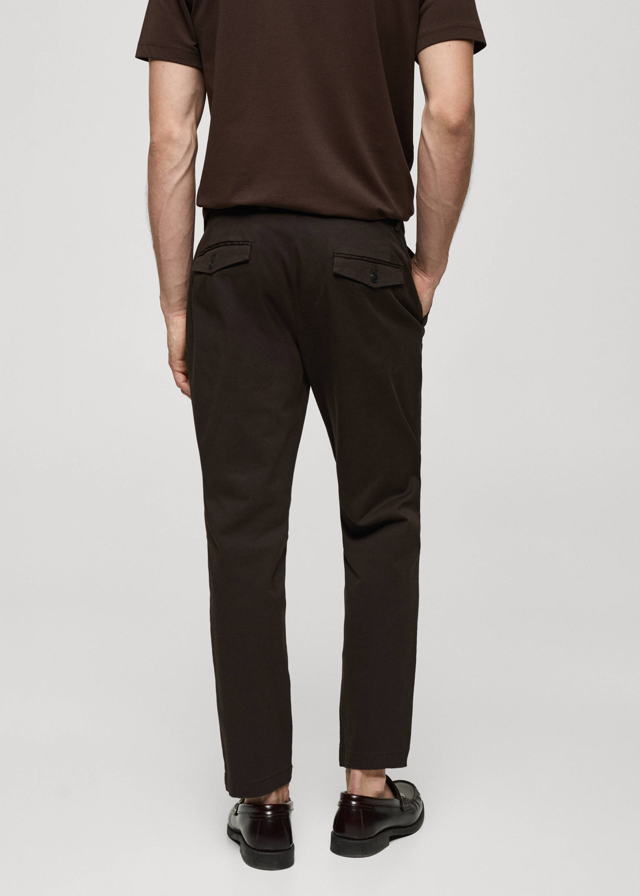 Cotton tapered crop trousers - Reverse of the article