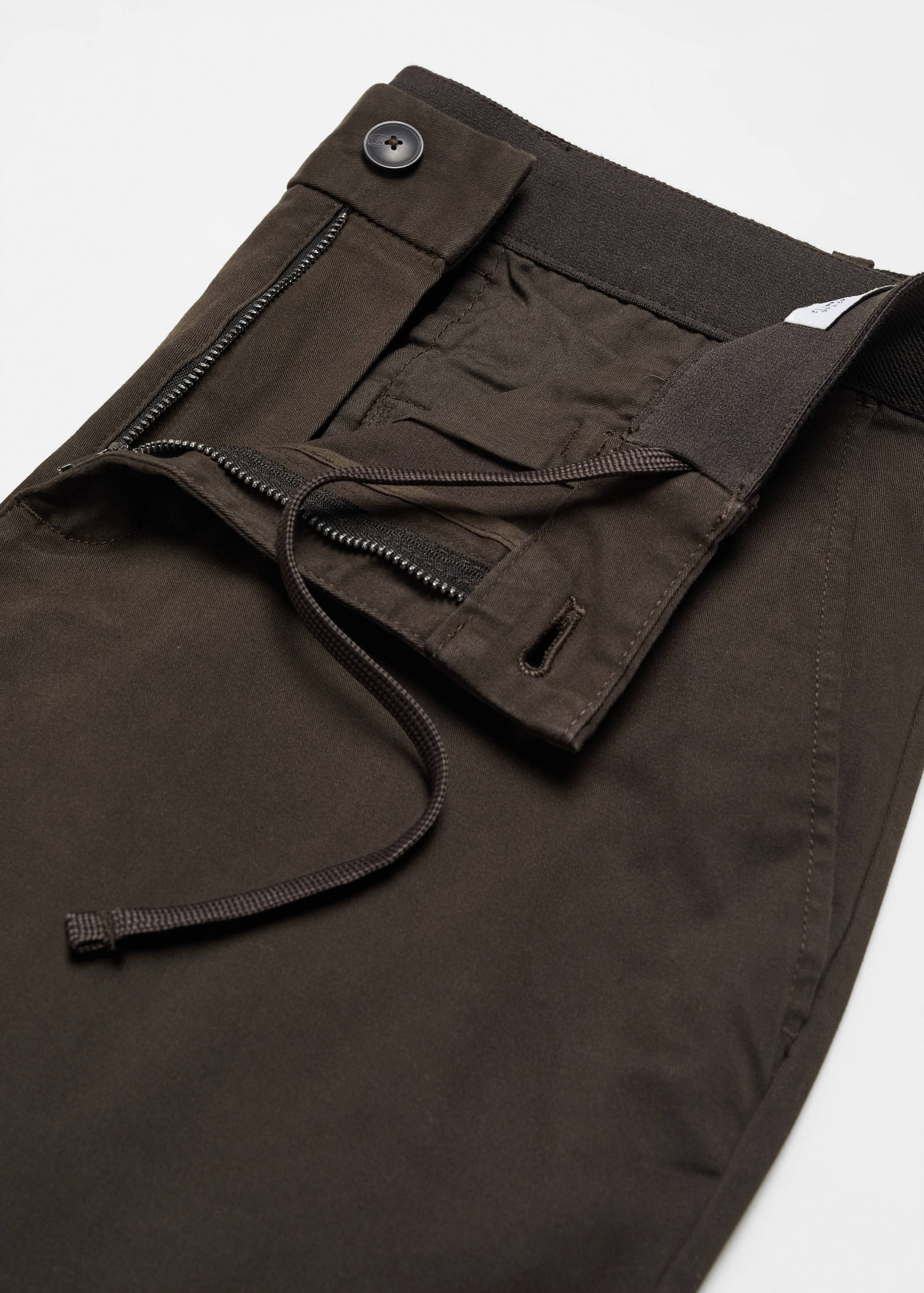 Cotton tapered crop trousers - Details of the article 8