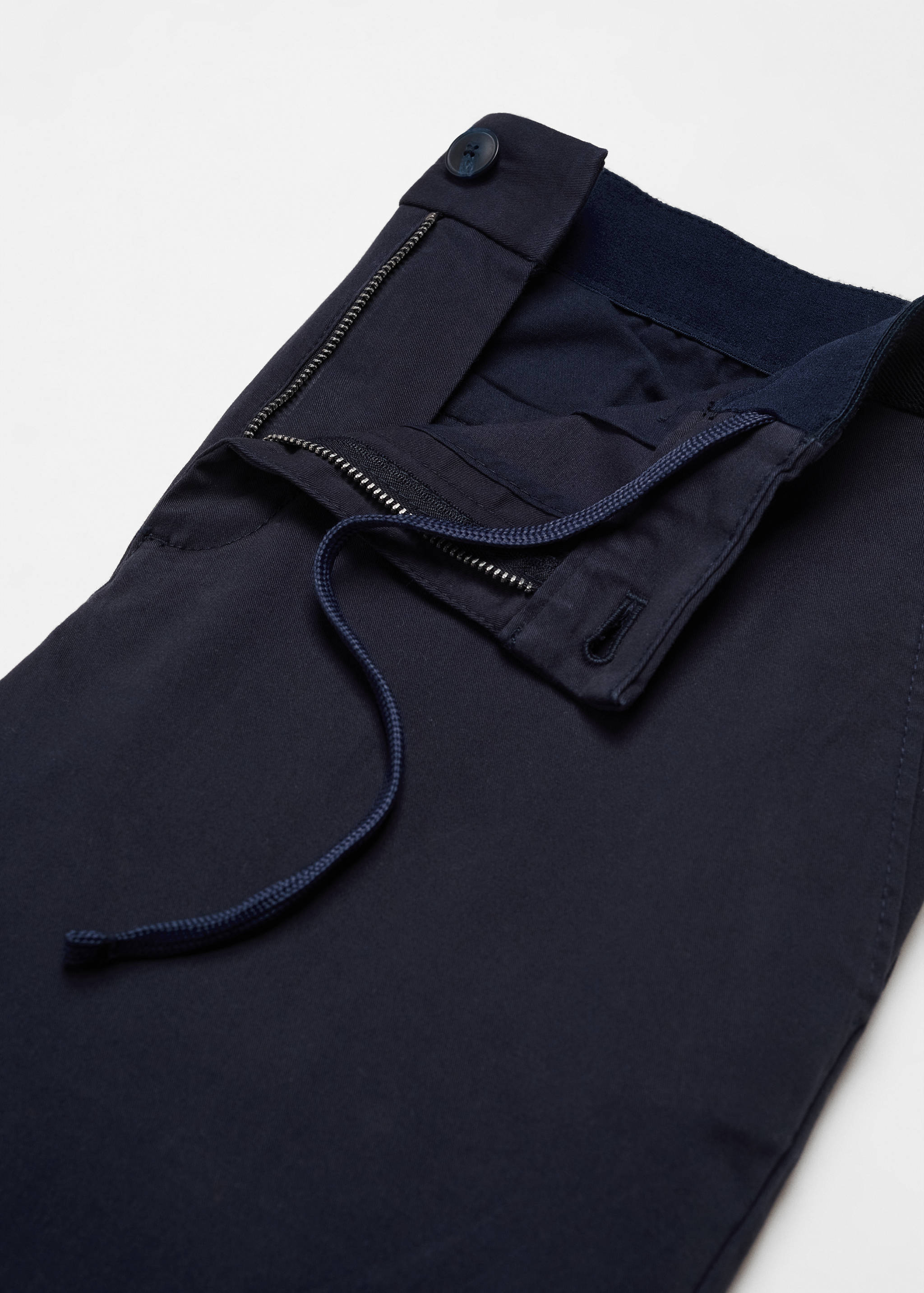 Cotton tapered crop trousers - Details of the article 8