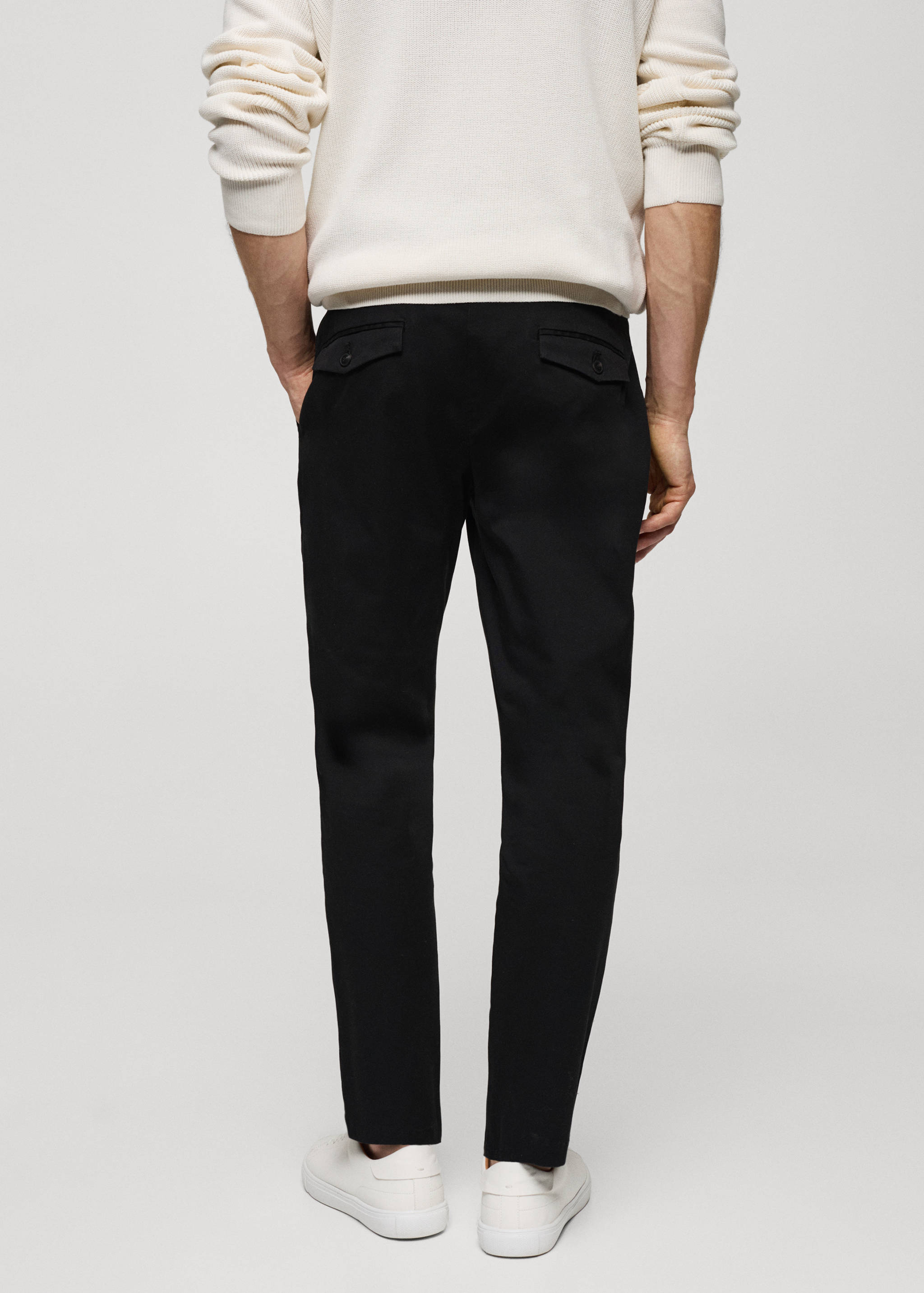 Cotton tapered crop trousers - Reverse of the article