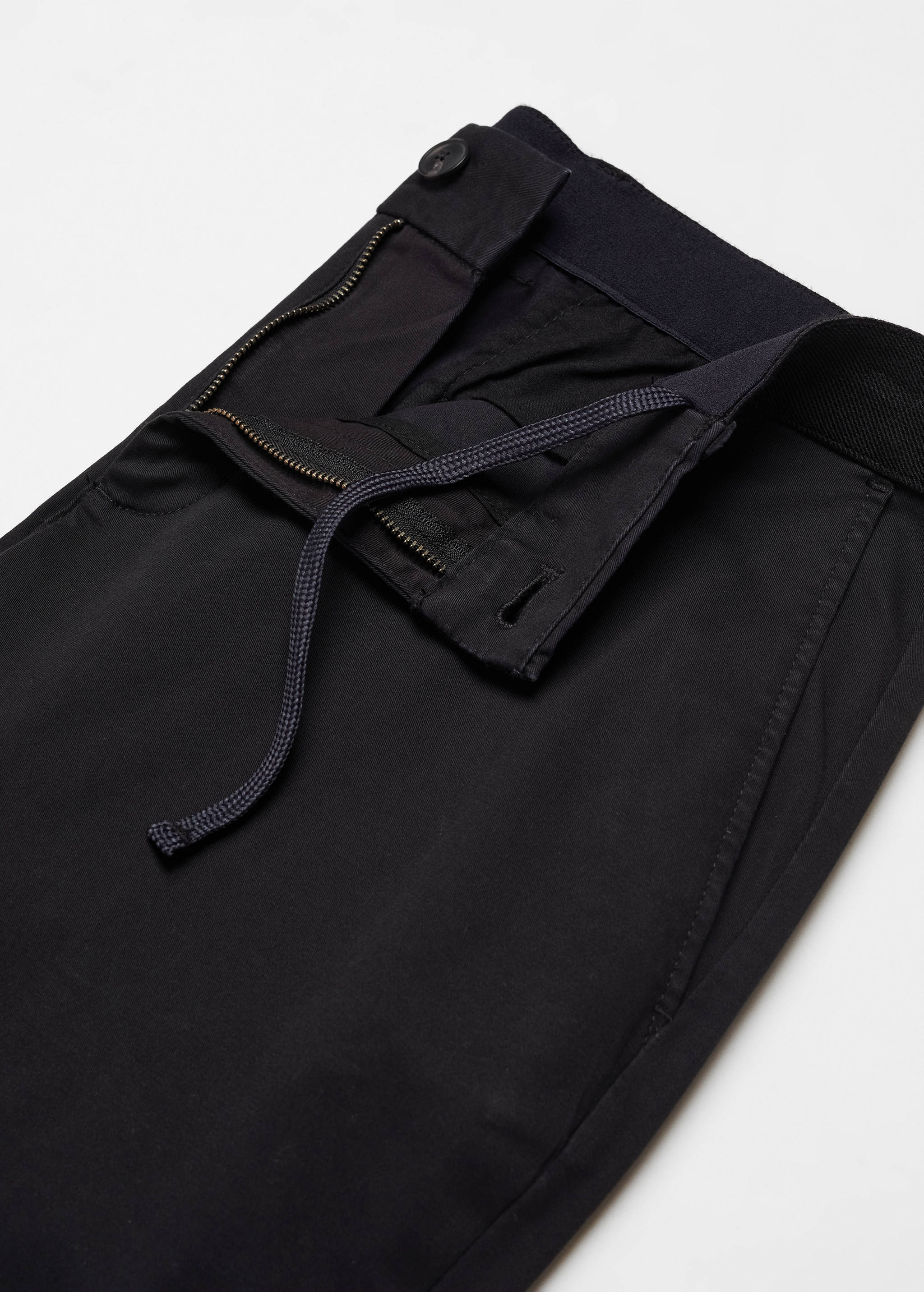 Cotton tapered crop trousers - Details of the article 8