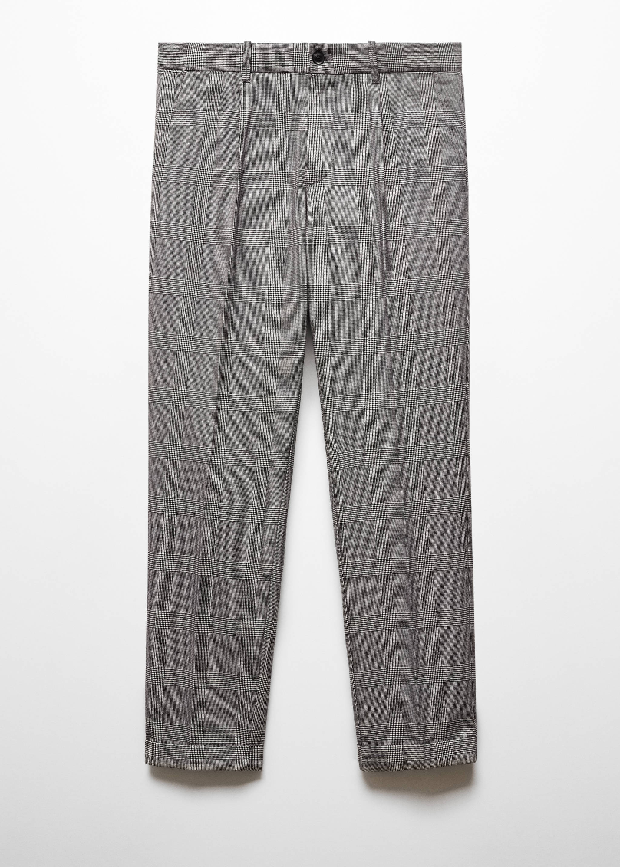 Check pleated trousers - Article without model
