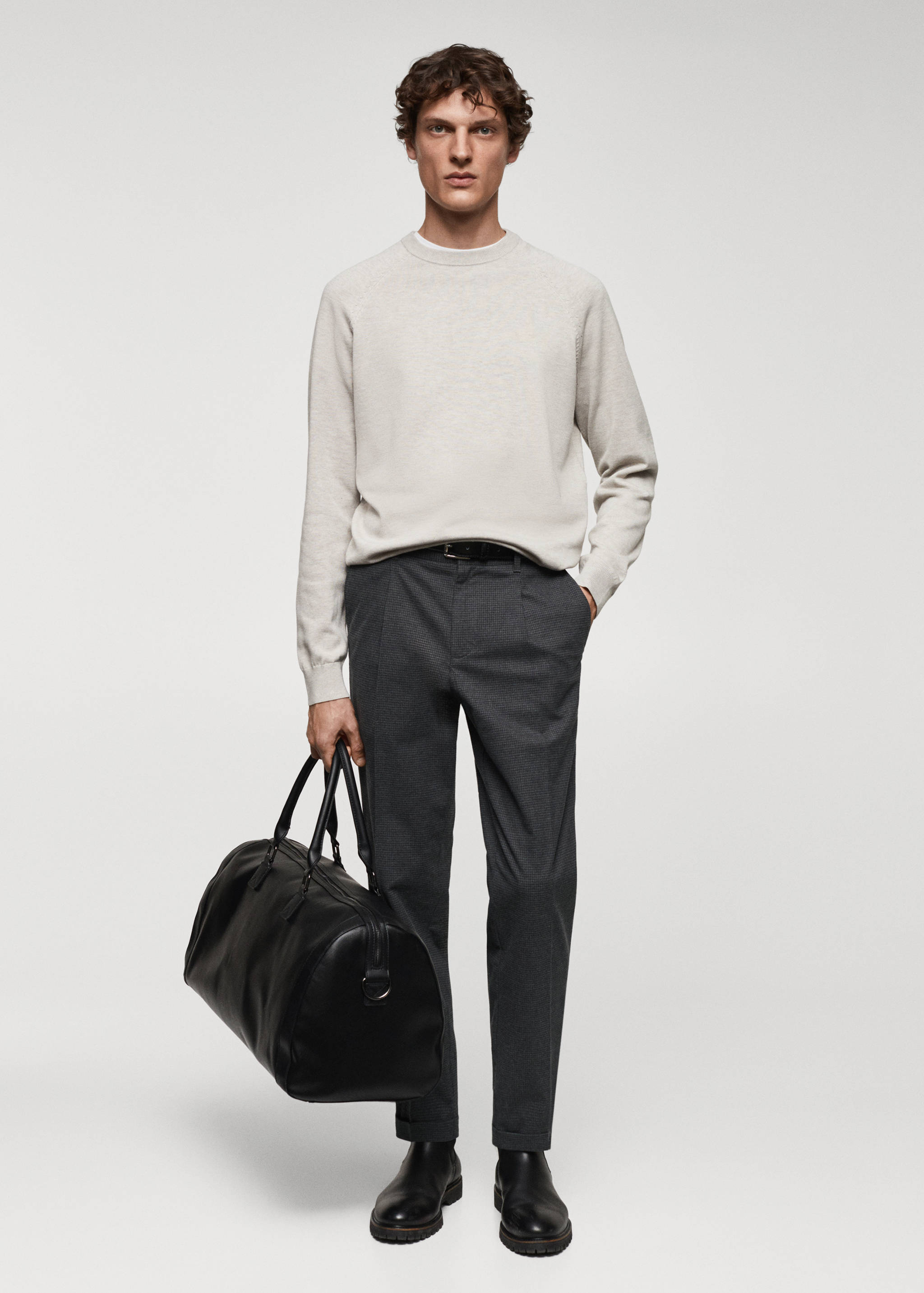 بنطال قطني بقصة ضيقة - رؤية عامة