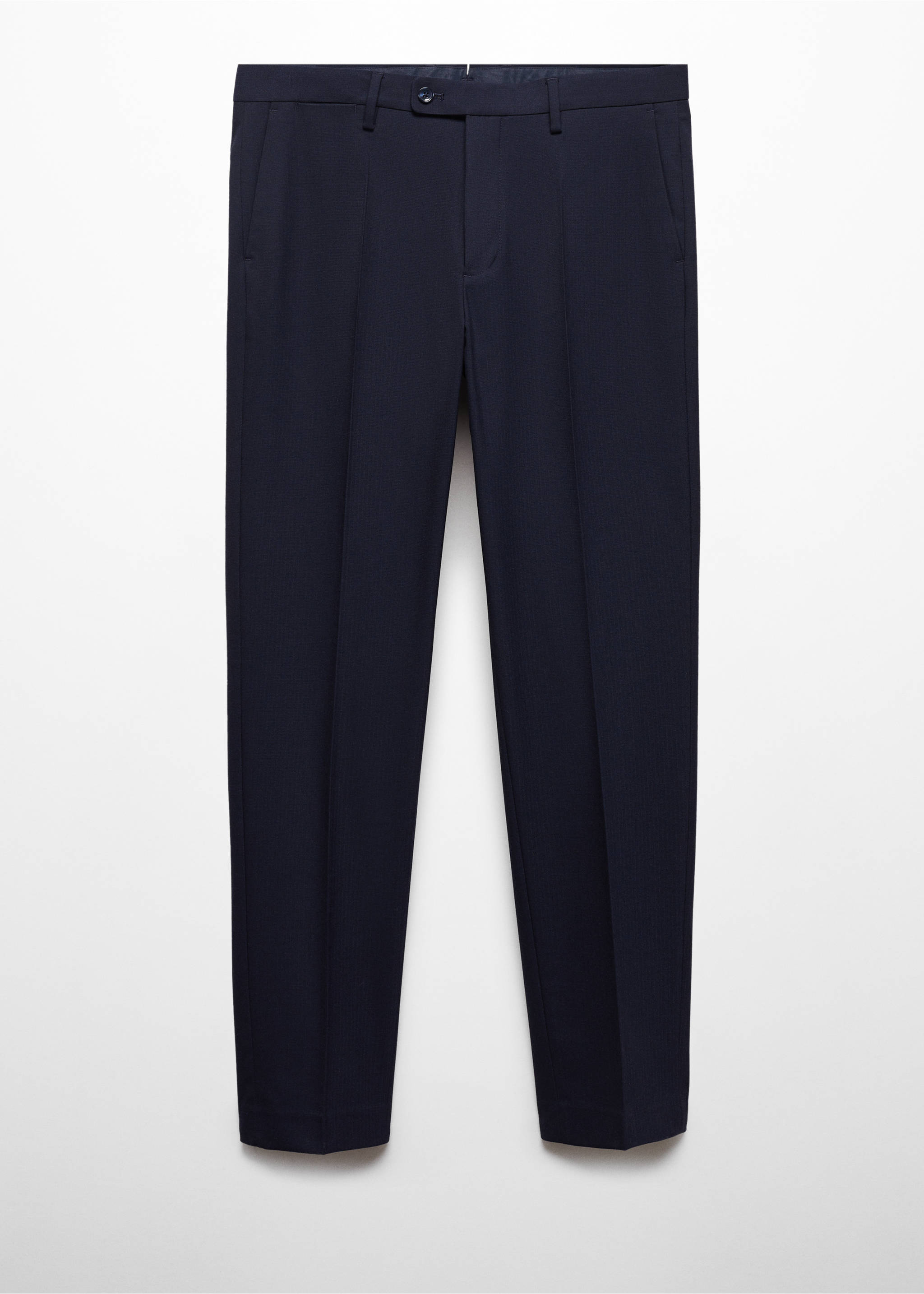 Stretch-fabric slim-fit suit pants - Article without model, Navy. Ref: 67000640-02.