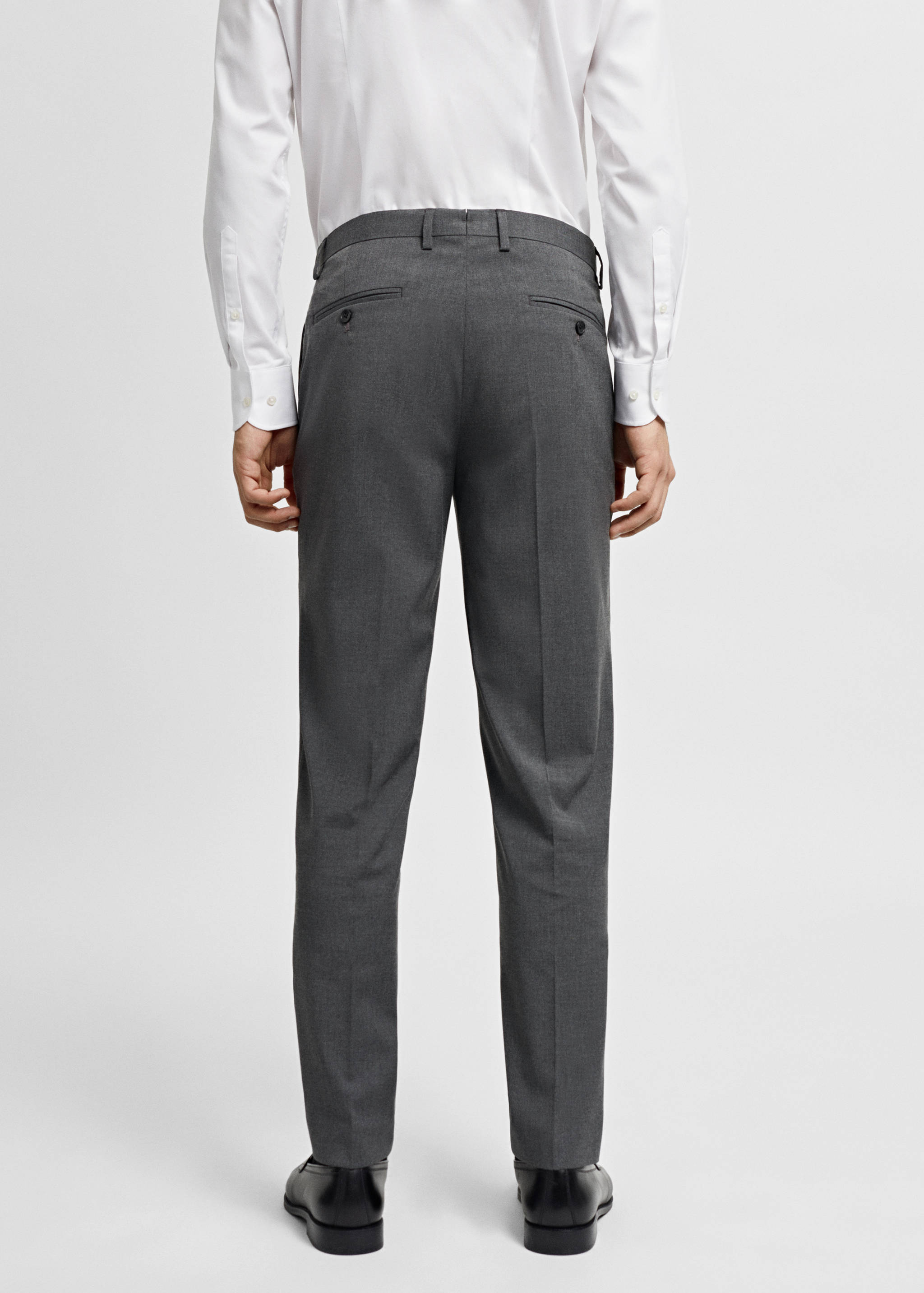 Stretch fabric slim-fit suit trousers - Reverse of the article