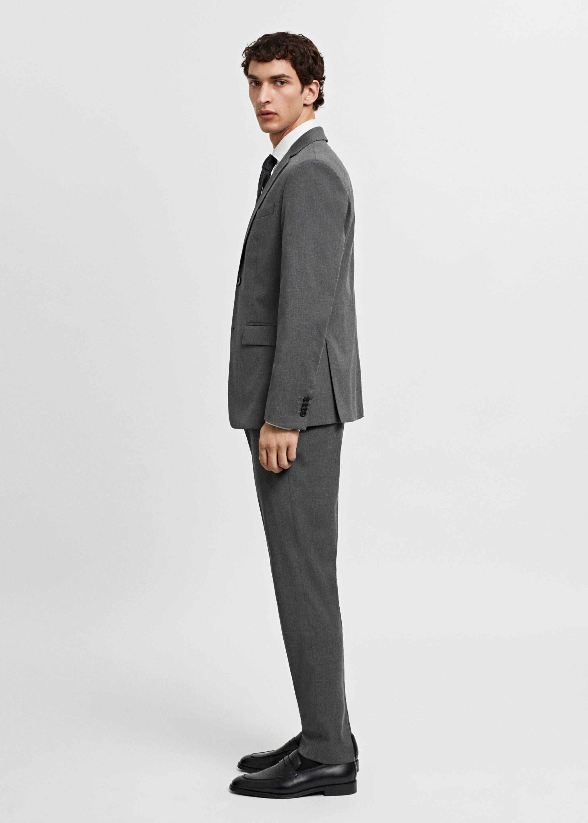 Stretch fabric slim-fit suit trousers - Details of the article 4
