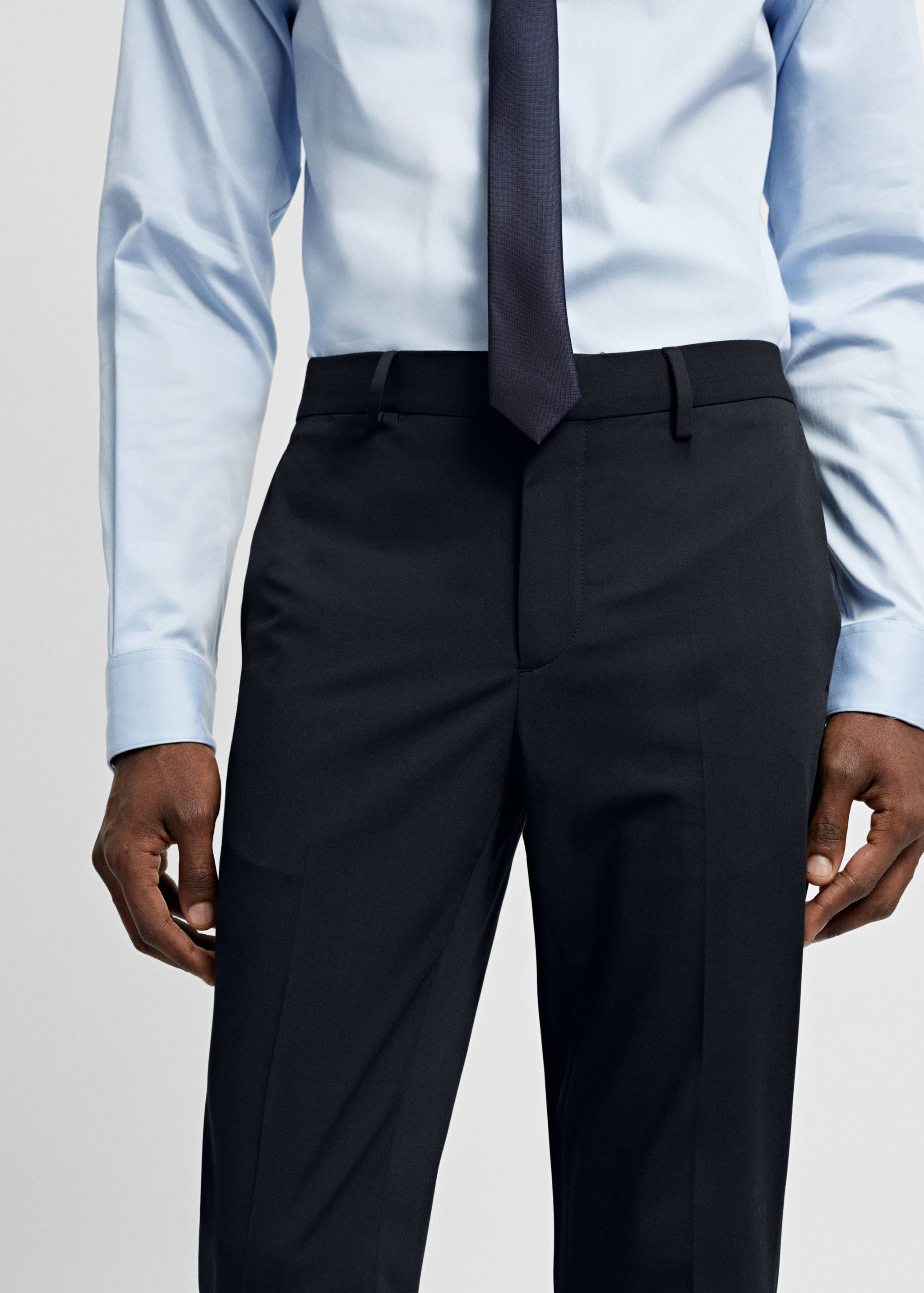 Super slim fit suit trousers - Details of the article 1