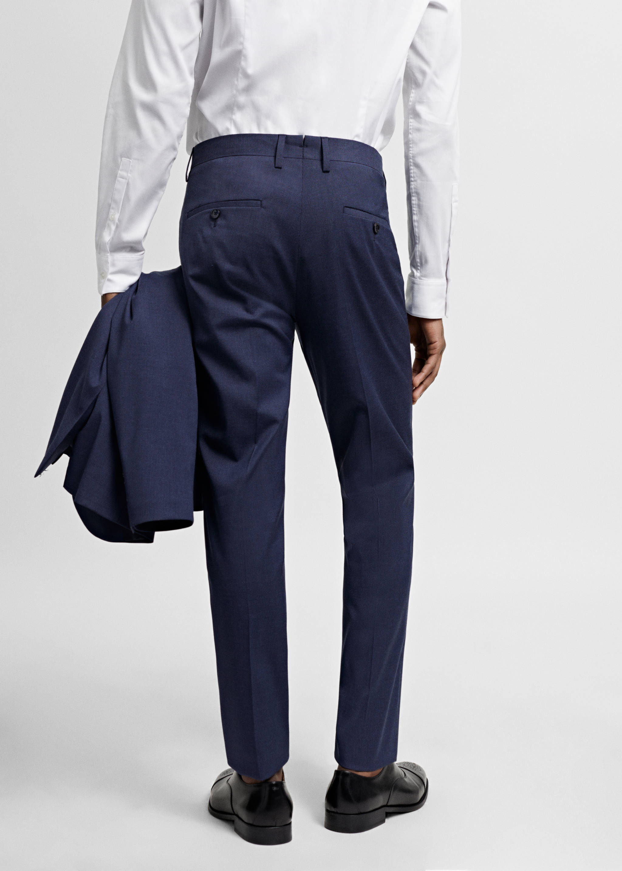 Super slim-fit printed suit trousers - Reverse of the article