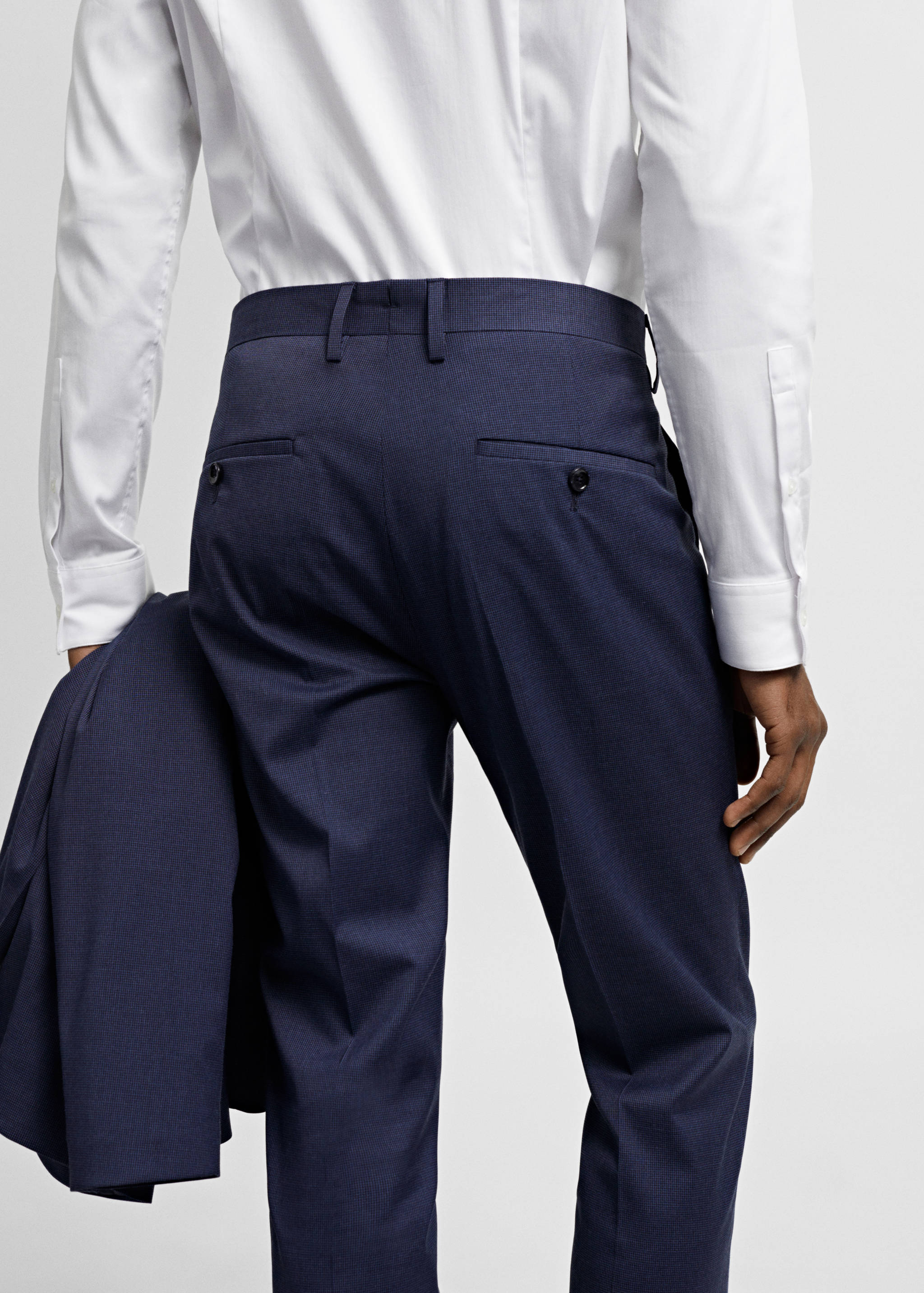 Super slim-fit printed suit trousers - Details of the article 3
