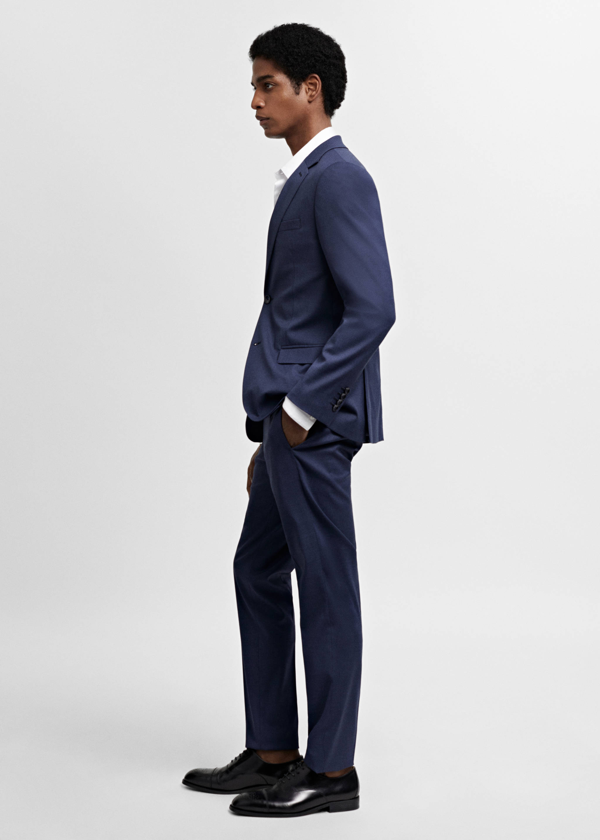 Super slim-fit printed suit trousers - Details of the article 2