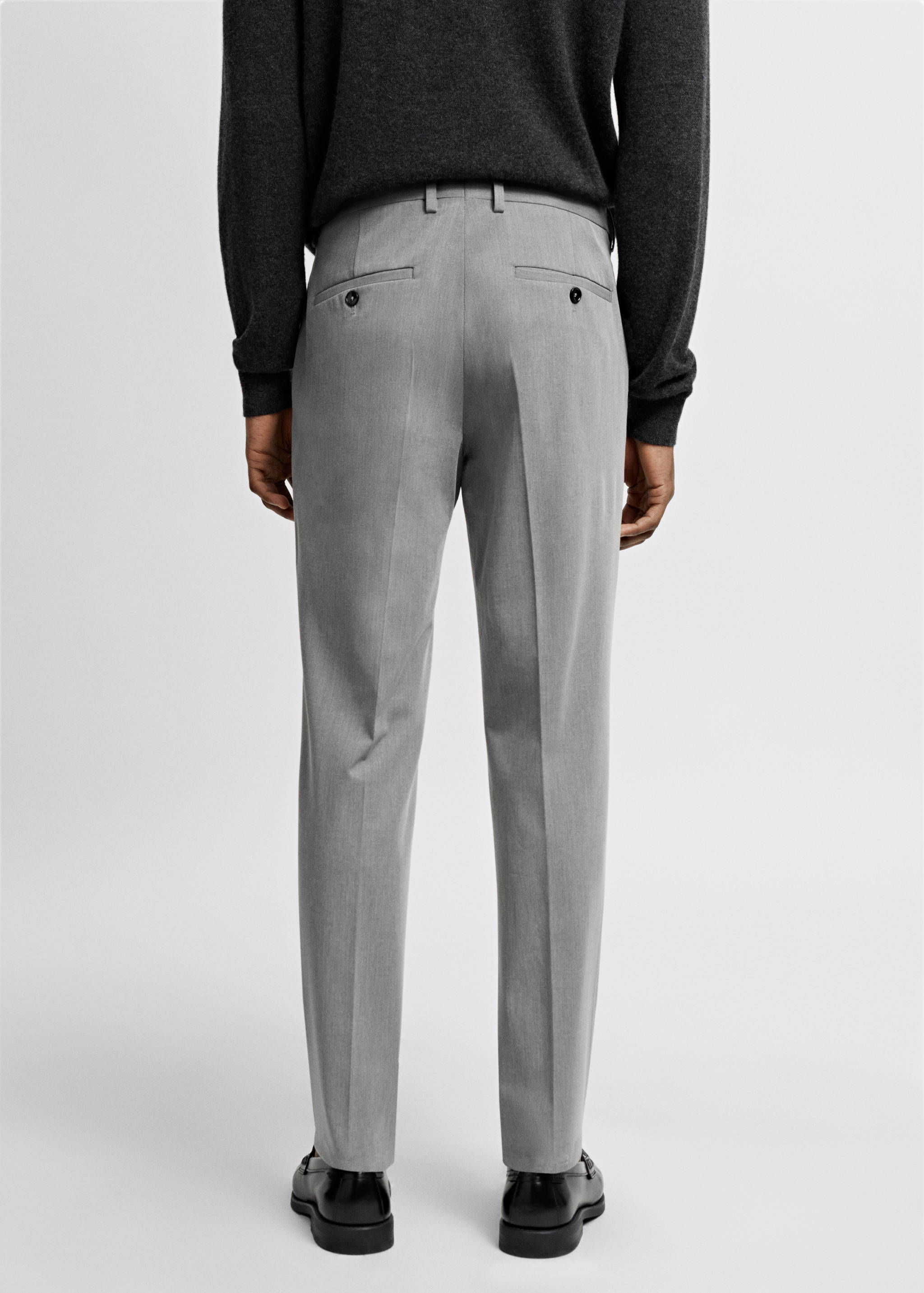 Stretch fabric super slim-fit suit trousers - Reverse of the article