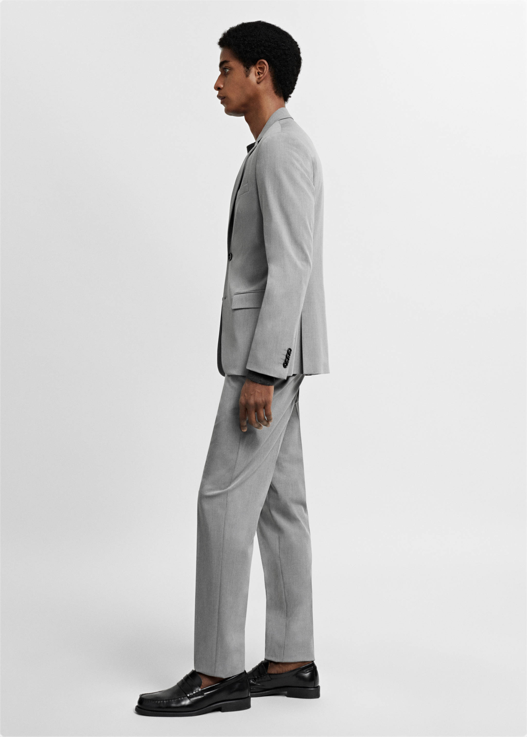 Stretch fabric super slim-fit suit trousers - Details of the article 2