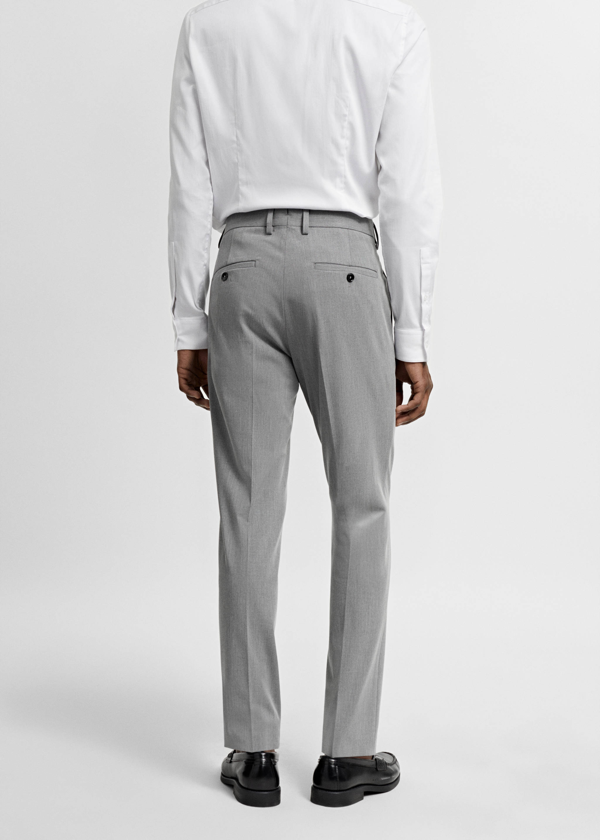 Stretch fabric super slim-fit suit trousers - Reverse of the article