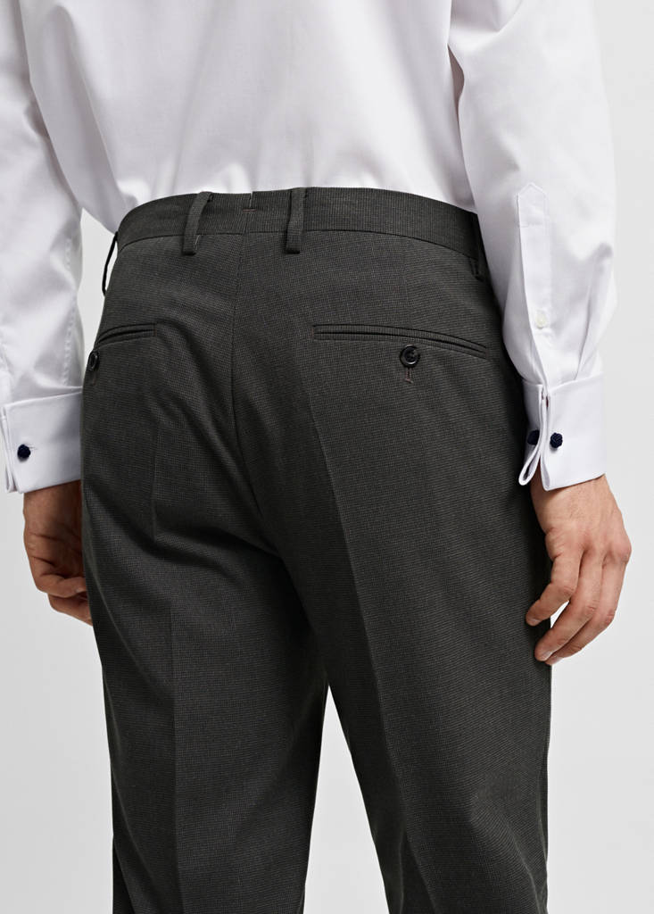 Stretch-fabric slim-fit suit trousers — Green