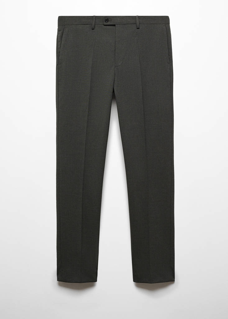 Stretch-fabric slim-fit suit trousers — Green