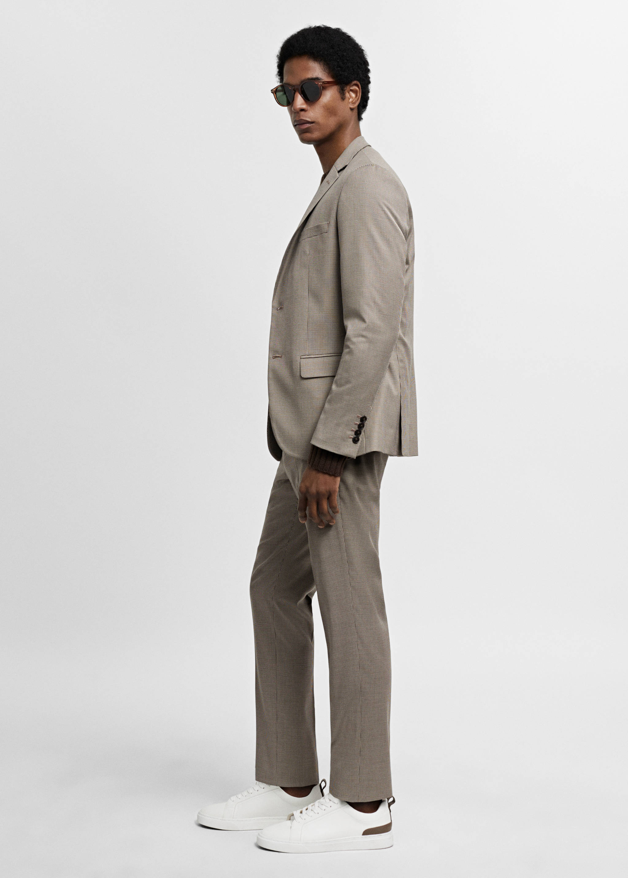 Stretch fabric super slim-fit suit trousers - Details of the article 2