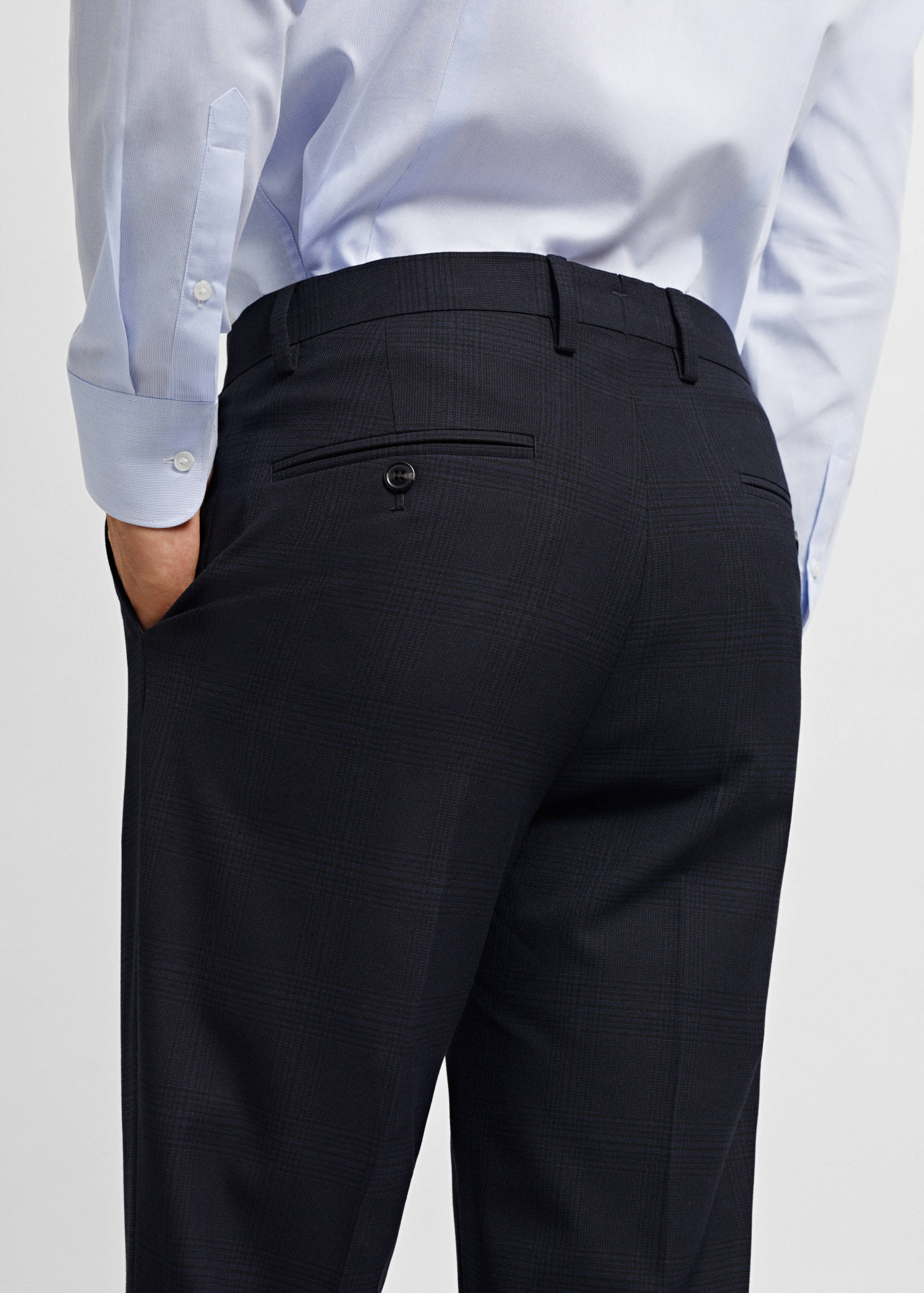 Stretch fabric super slim-fit suit trousers - Details of the article 4