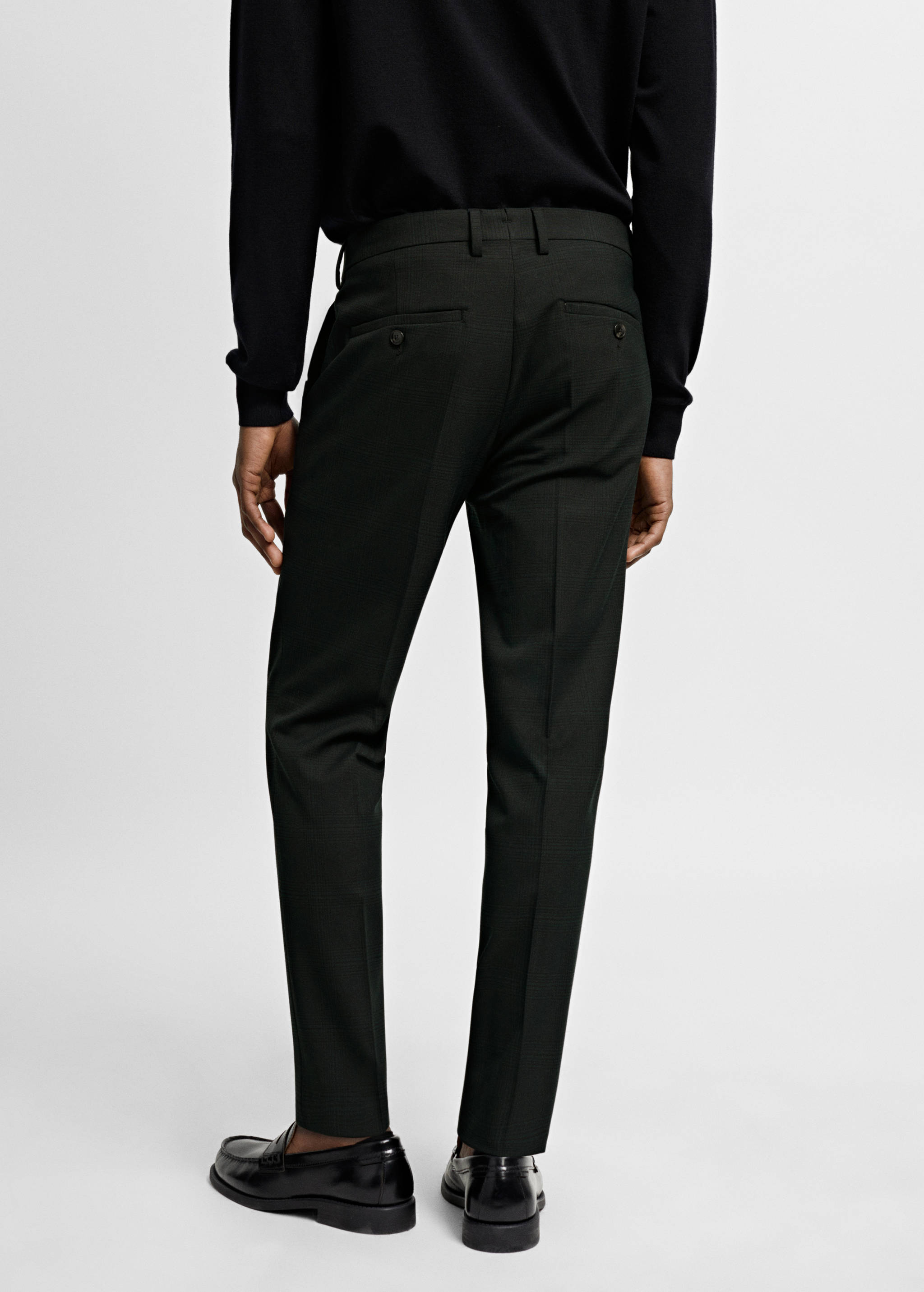 Stretch fabric super slim-fit suit trousers - Reverse of the article