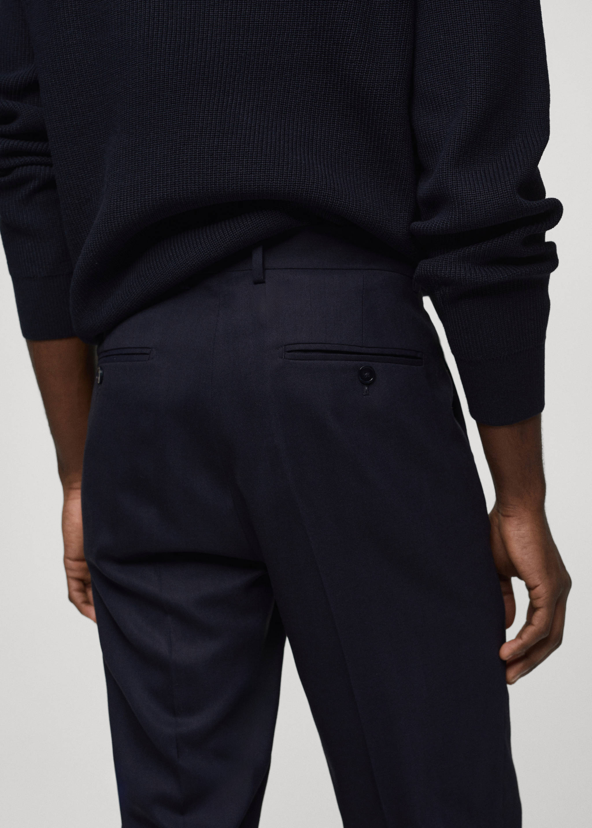 Slim fit cool wool suit trousers - Details of the article 4