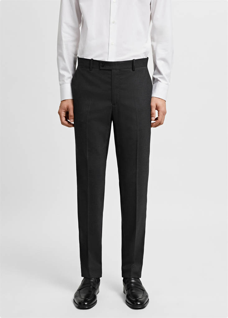 Slim fit cool wool suit trousers — Grey