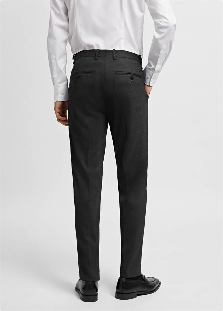 Slim fit cool wool suit trousers — Grey