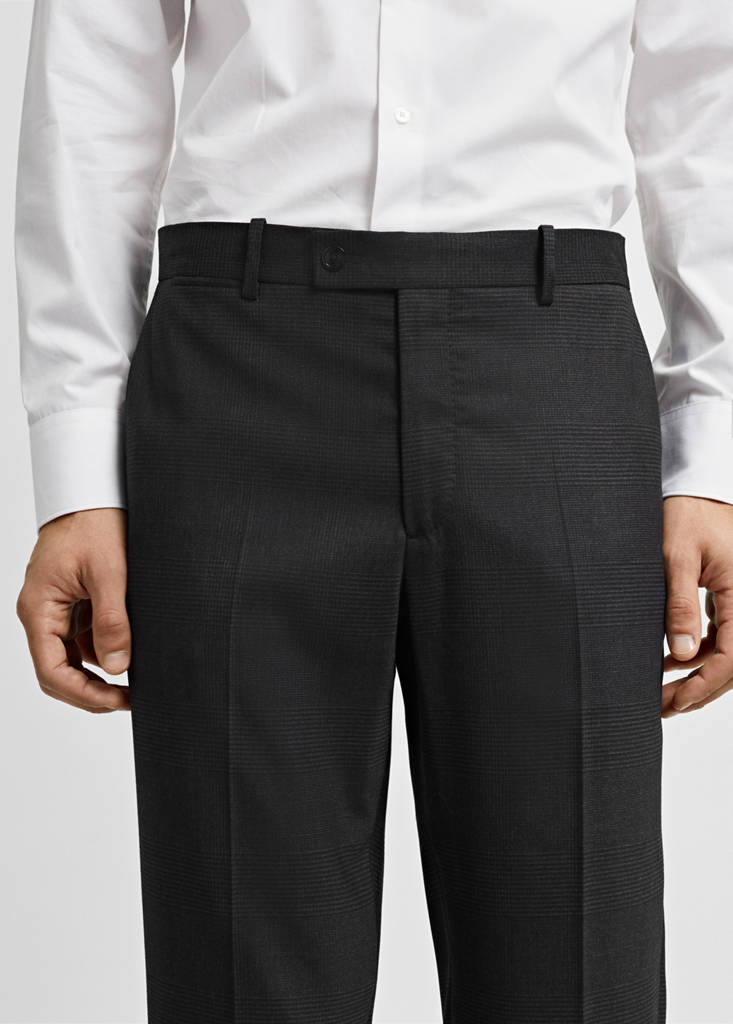 Slim fit cool wool suit trousers — Grey
